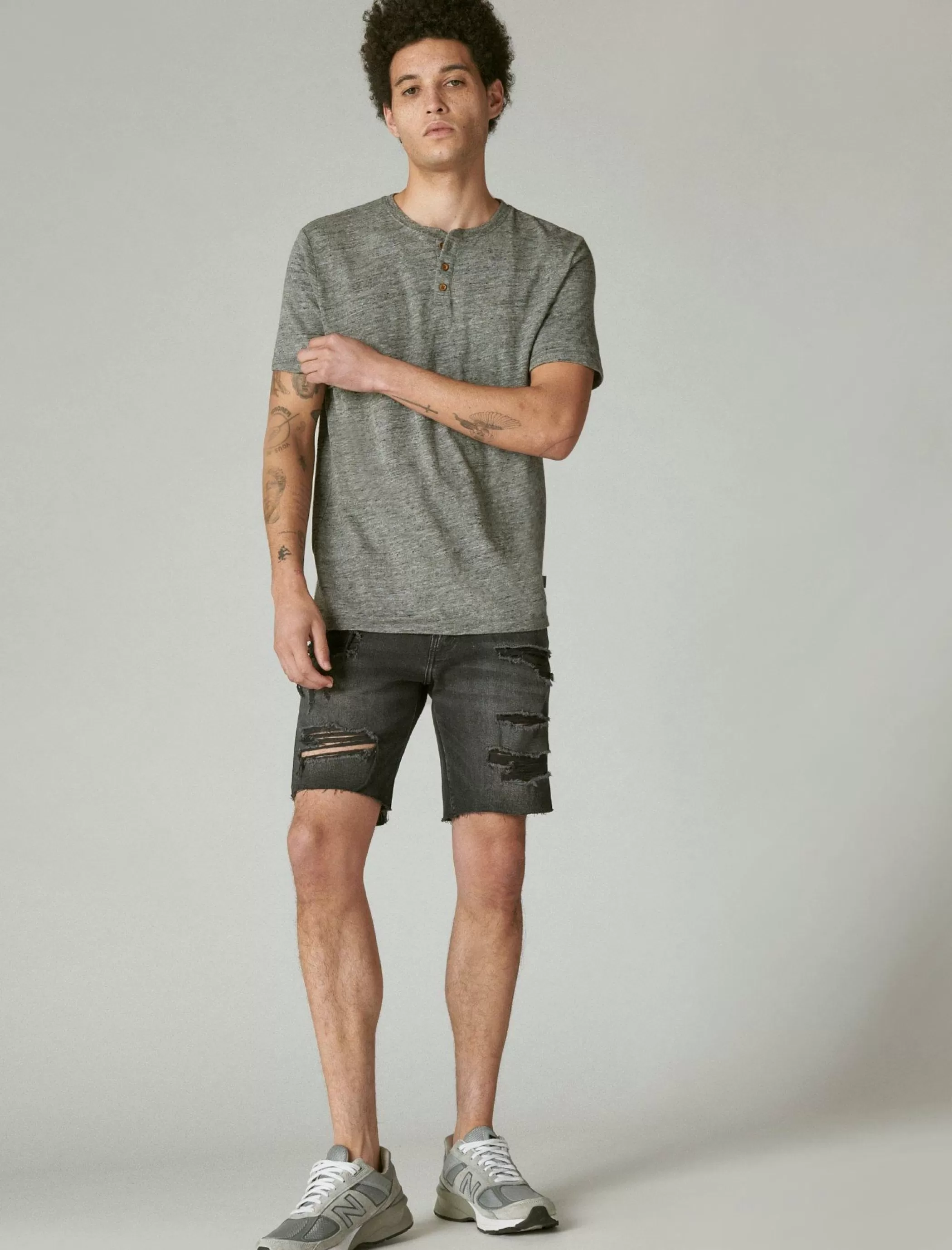 Lucky Brand Shirts & Tops*linen henley heather grey