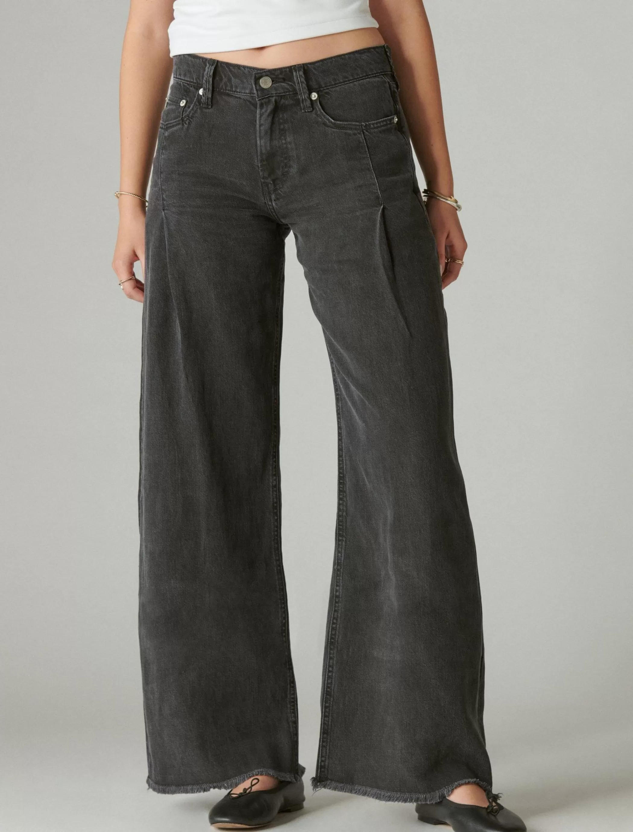 Lucky Brand Jeans | Wide Leg*liquid denim luxe palazzo soft black