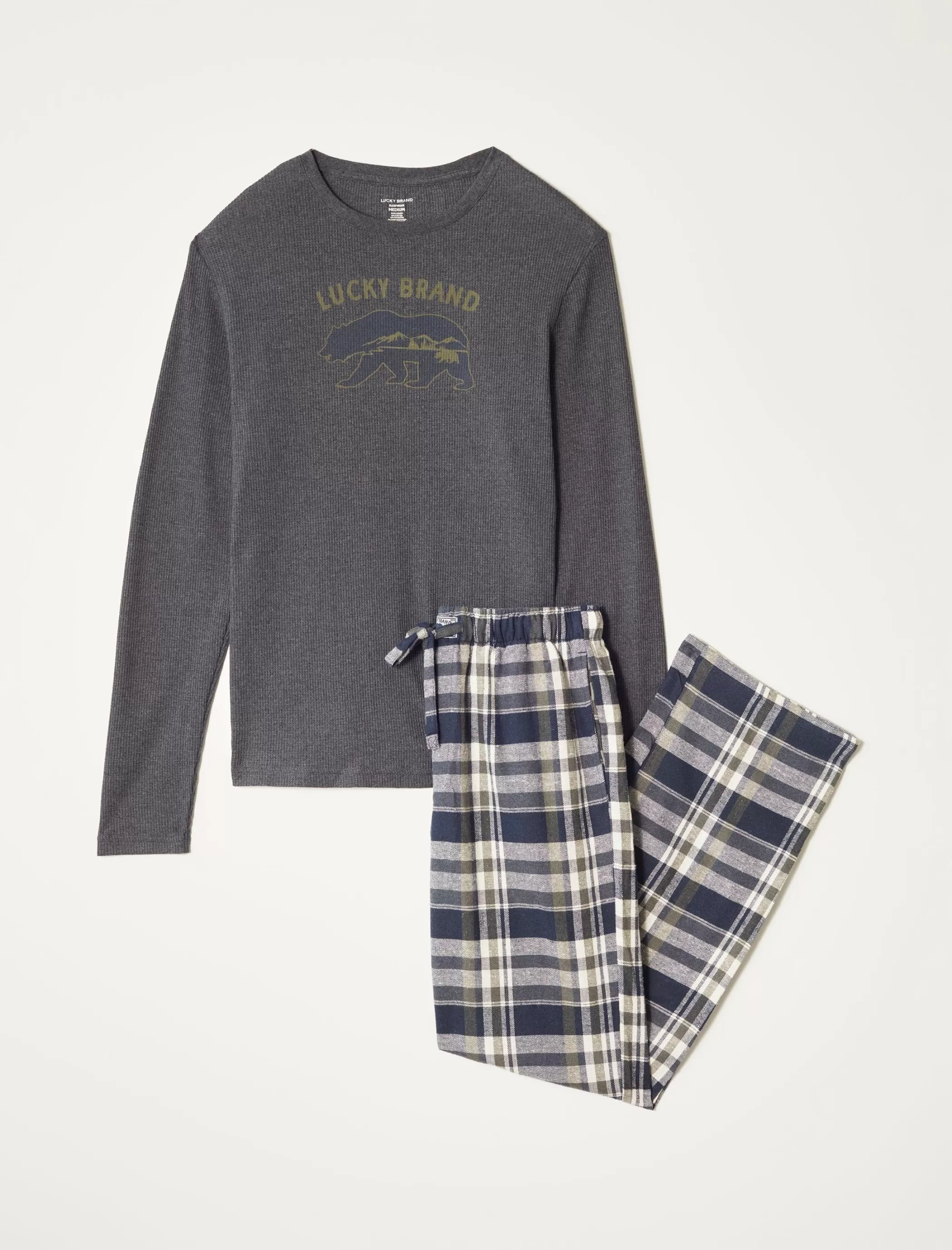 Lucky Brand Underwear & Sleepwear | Loungewear*l/s thermal crew & flannel pant giftset multi