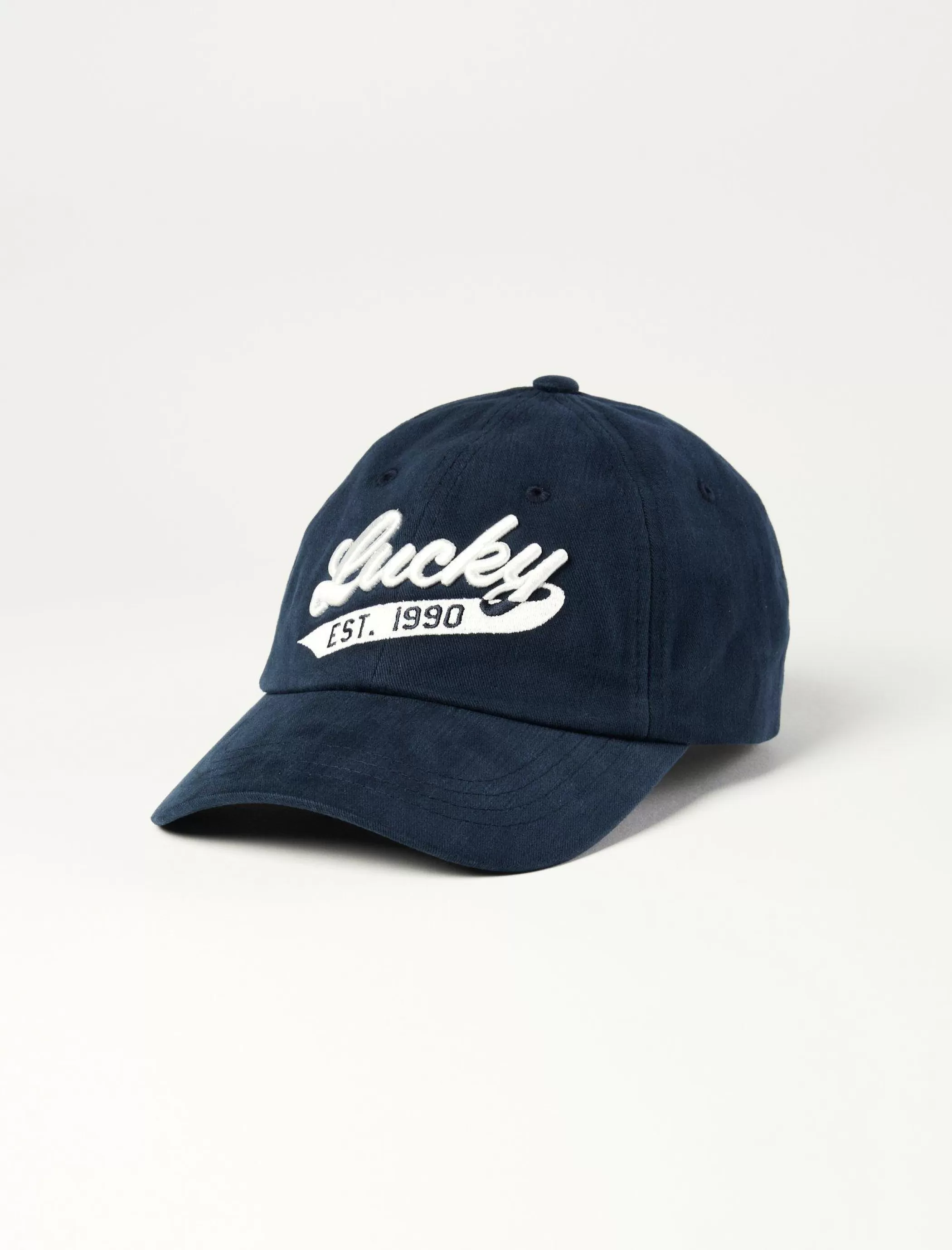 Lucky Brand Hats*lucky 1990 embroidered dad hat american navy