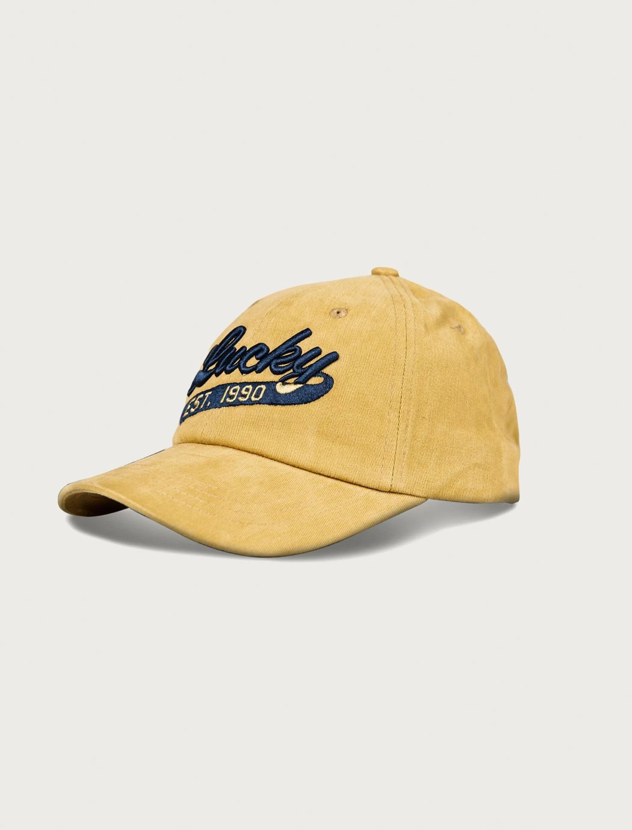 Lucky Brand Hats*lucky 1990 embroidered dad hat gold