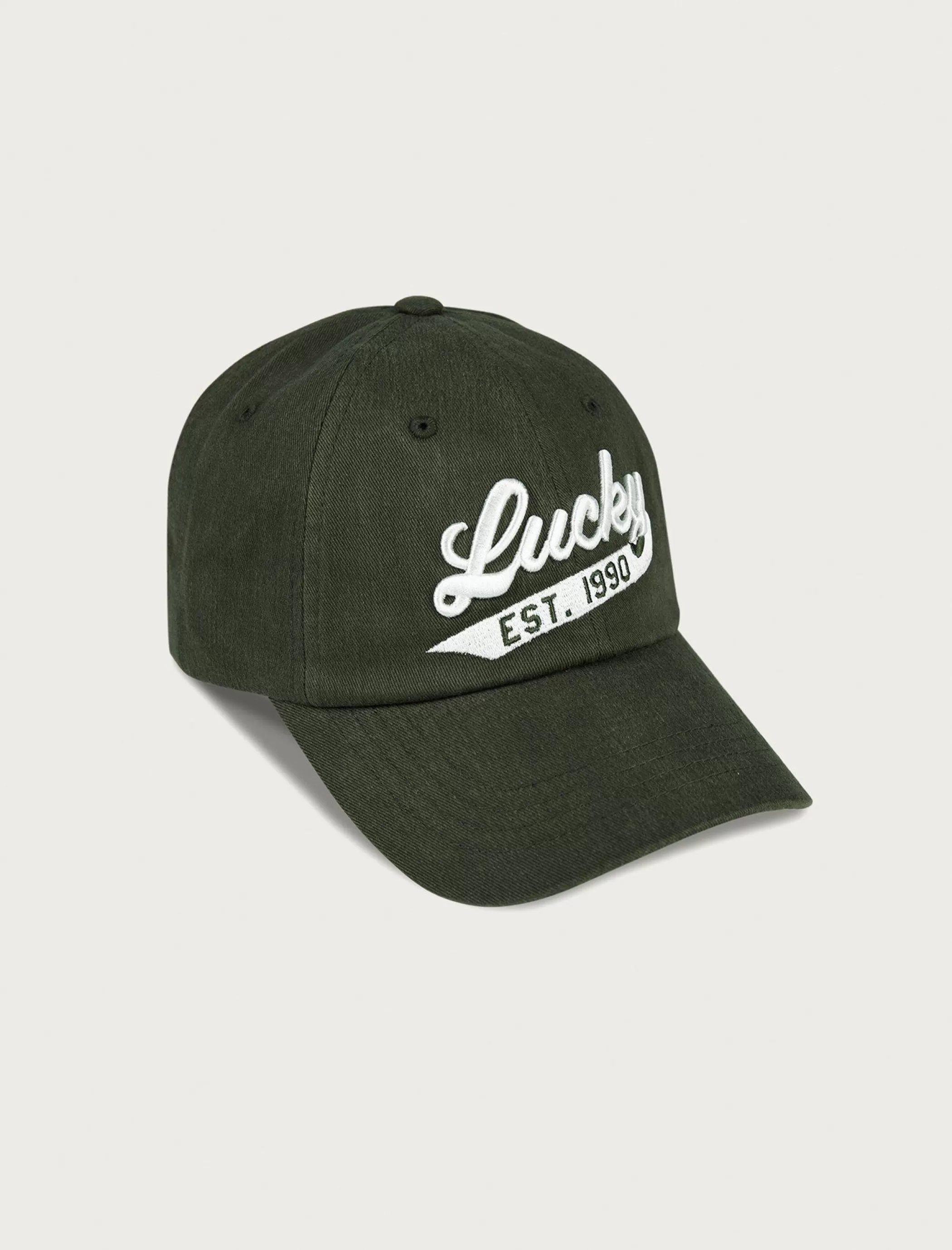 Lucky Brand Hats*lucky 1990 embroidered dad hat light green