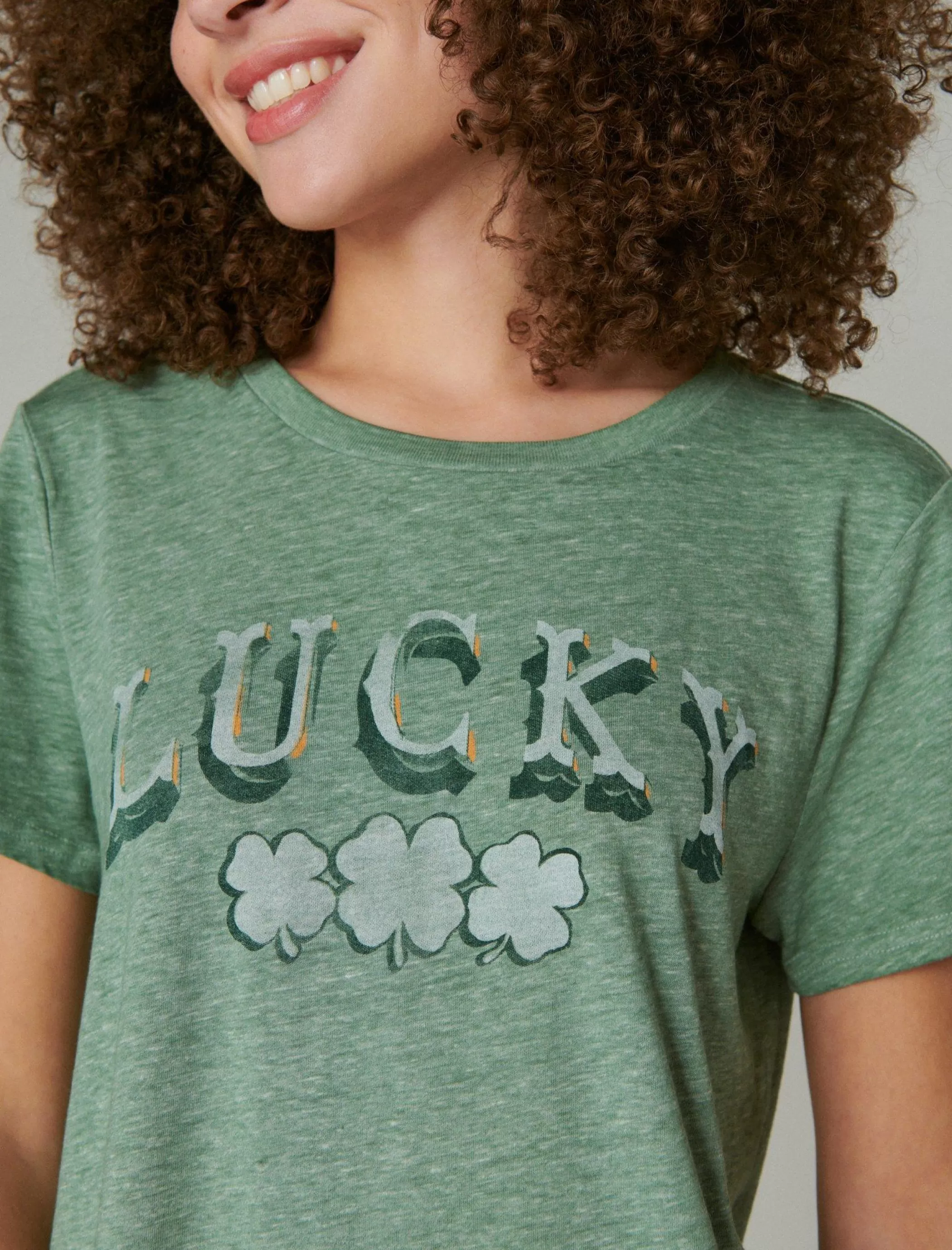 Lucky Brand Graphic Tees*lucky arch classic crew pine ridge