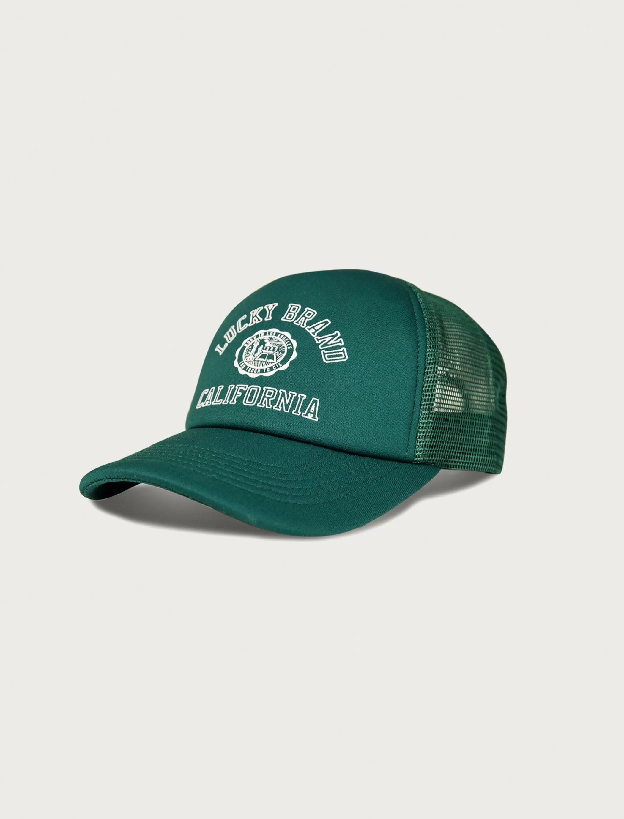 Lucky Brand Hats*lucky collegiate trucker hat dark green