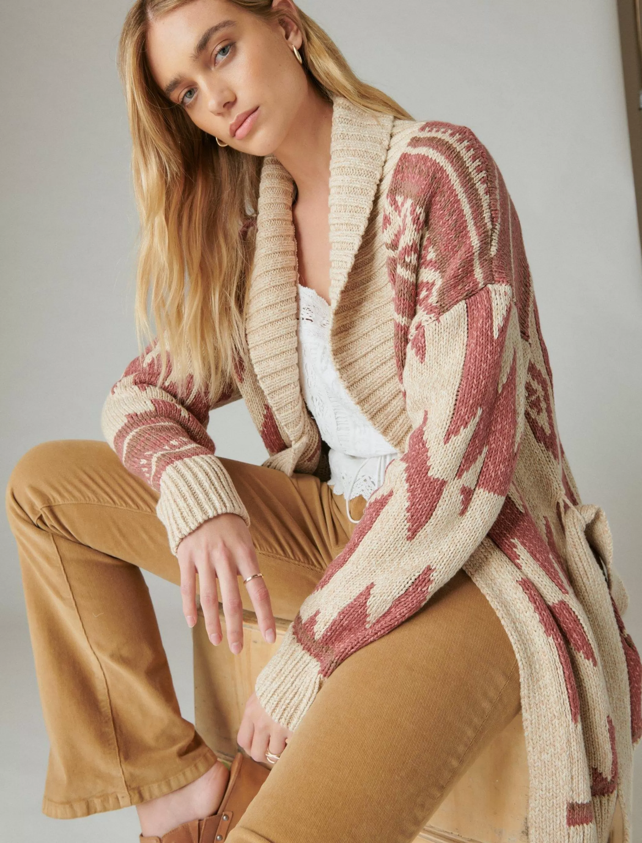 Lucky Brand Sweaters & Sweatshirts*lucky heritage cardigan apple butter combo