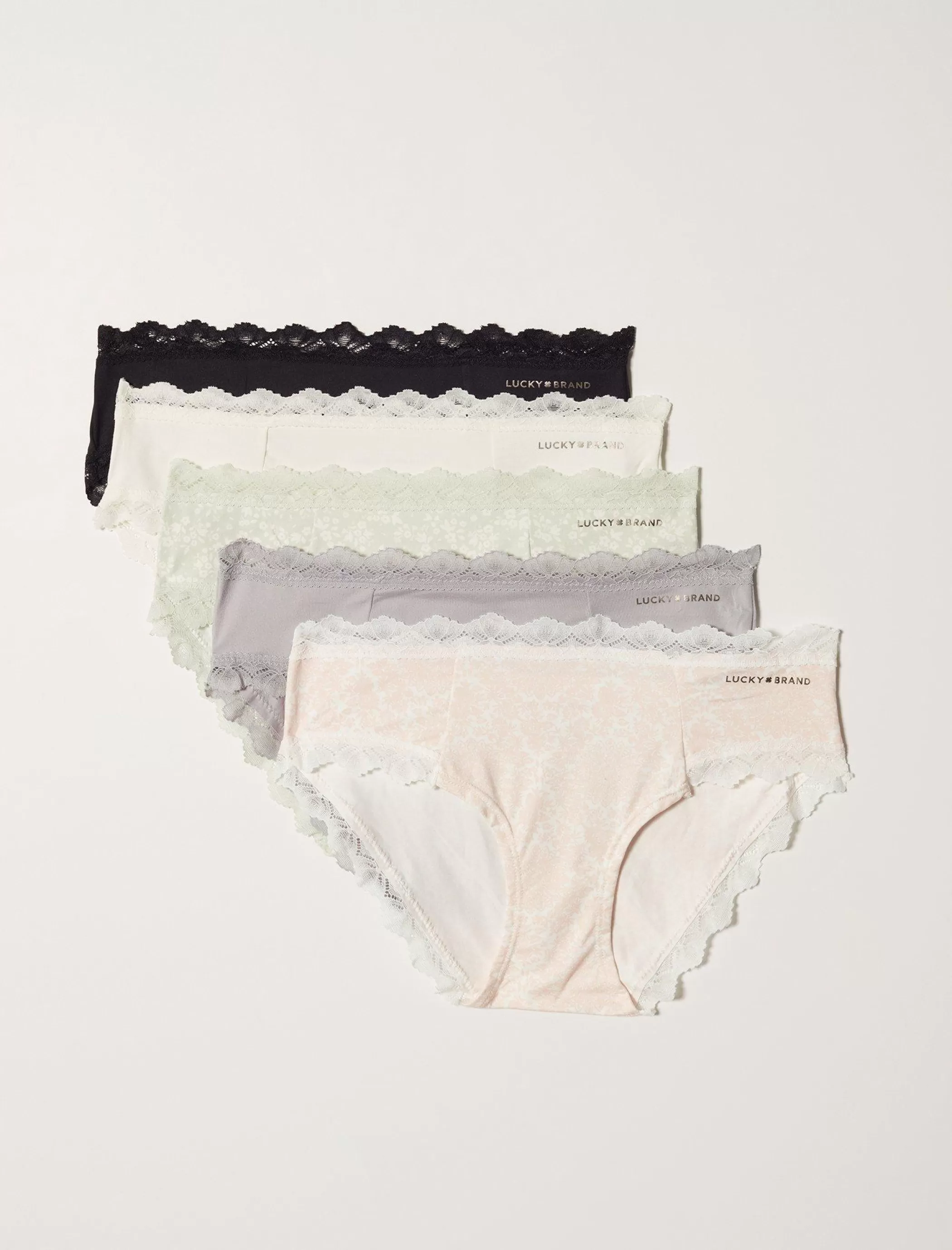 Lucky Brand Intimates & Sleepwear*lucky lace hipster 5 pk buff