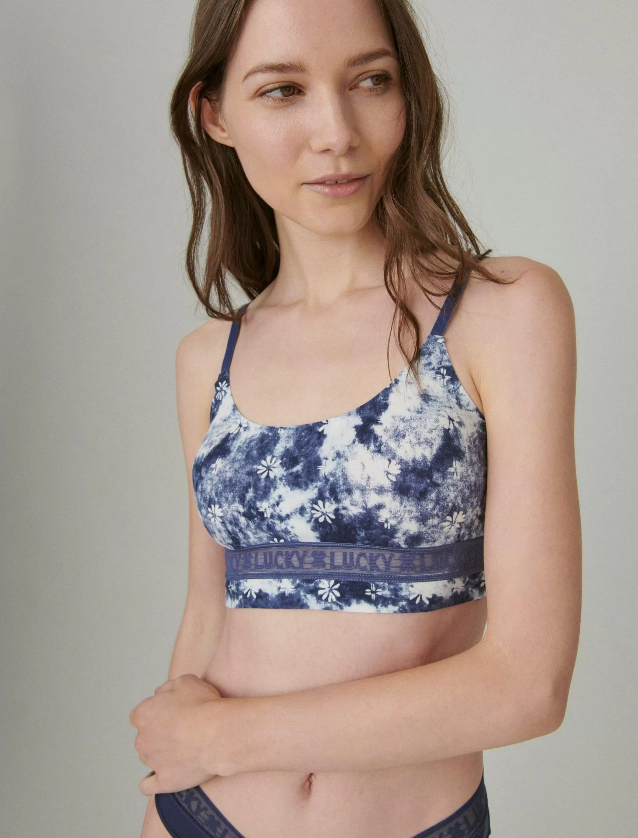 Lucky Brand Intimates & Sleepwear*lucky lace tie dye bra 3 pack medium blue