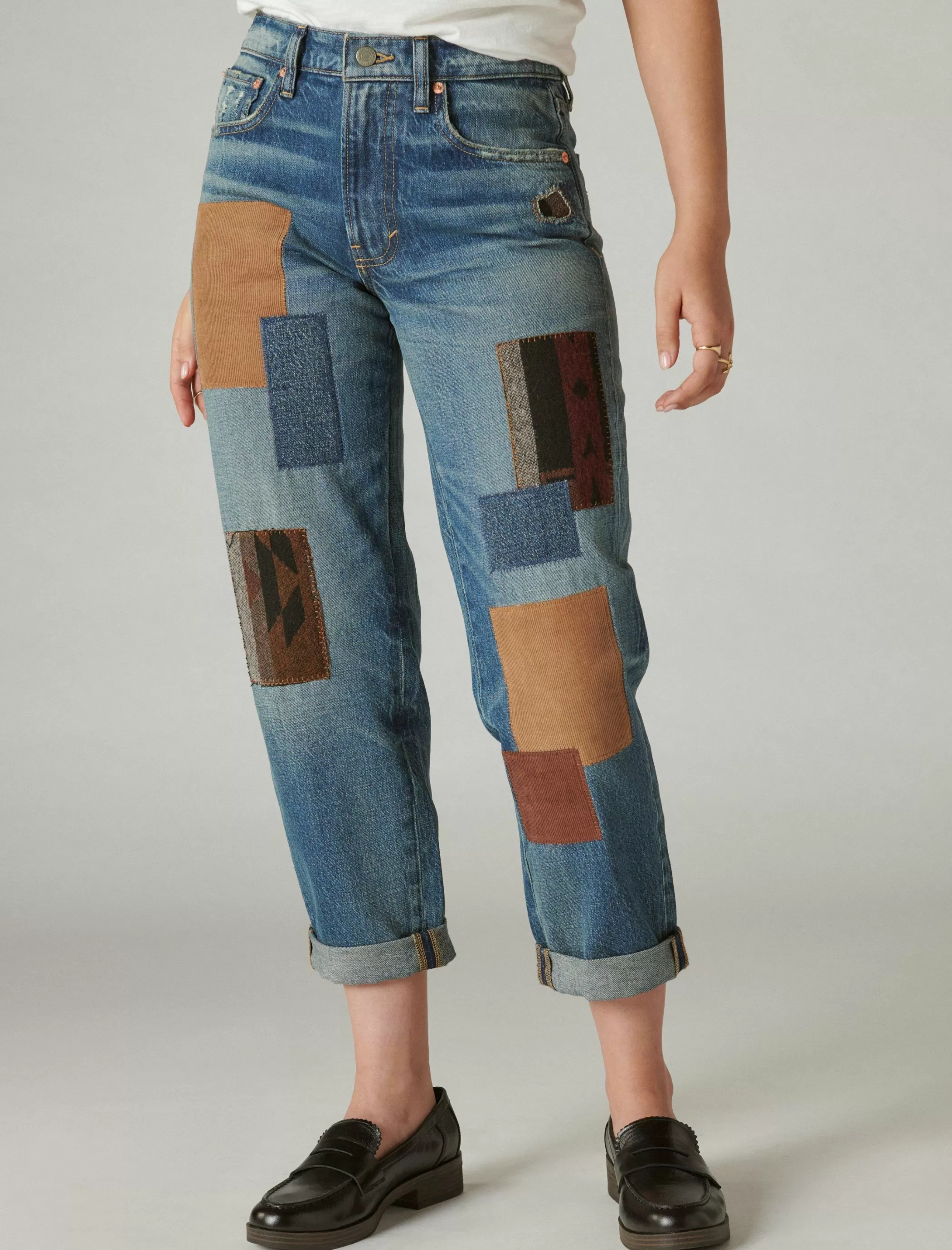 Lucky Brand Jeans | Boyfriend*lucky legend mid rise boy high bluff patchwork