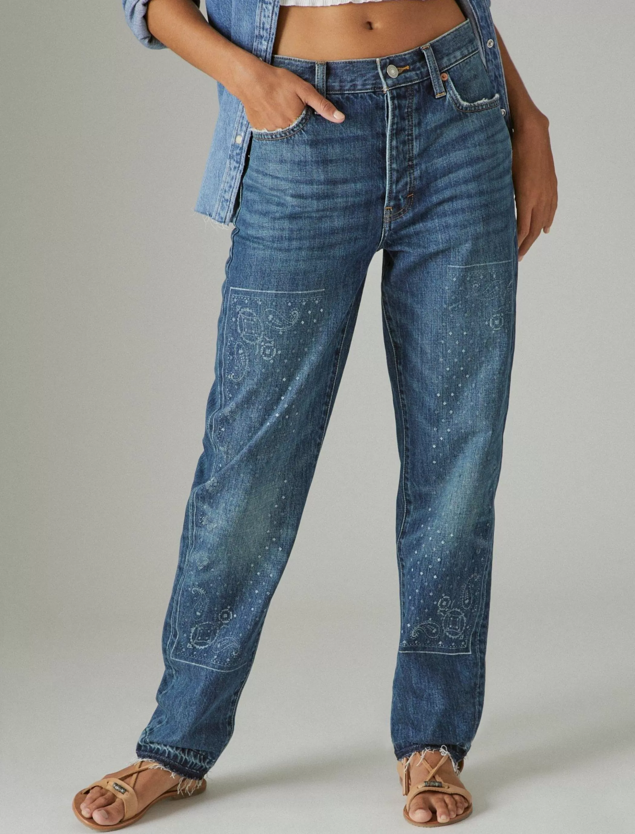 Lucky Brand Jeans | Mom*lucky legend paisley high rise drew mom aries