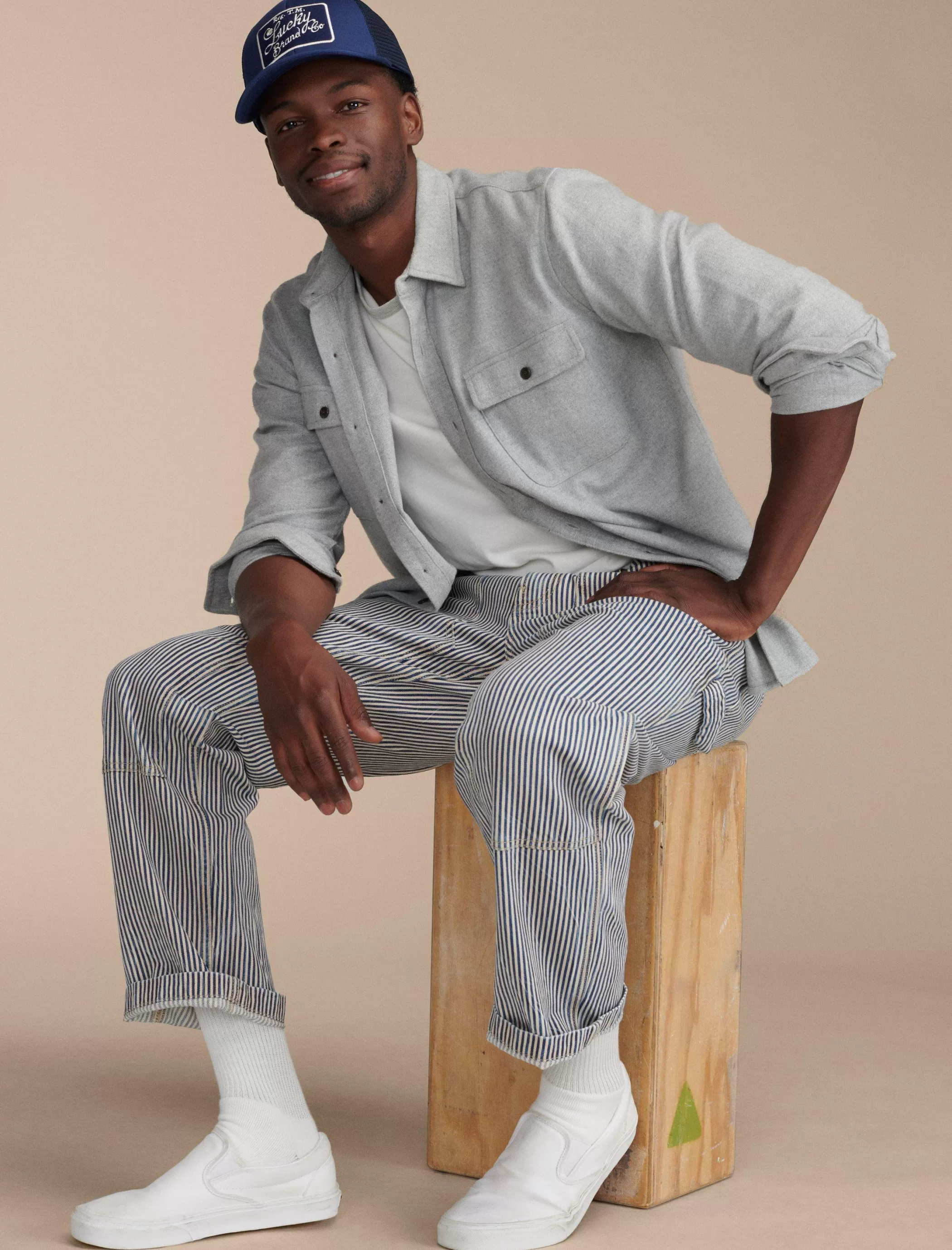 Lucky Brand Pants | Jeans*lucky legend railroad stripe denim carpenter pant preston