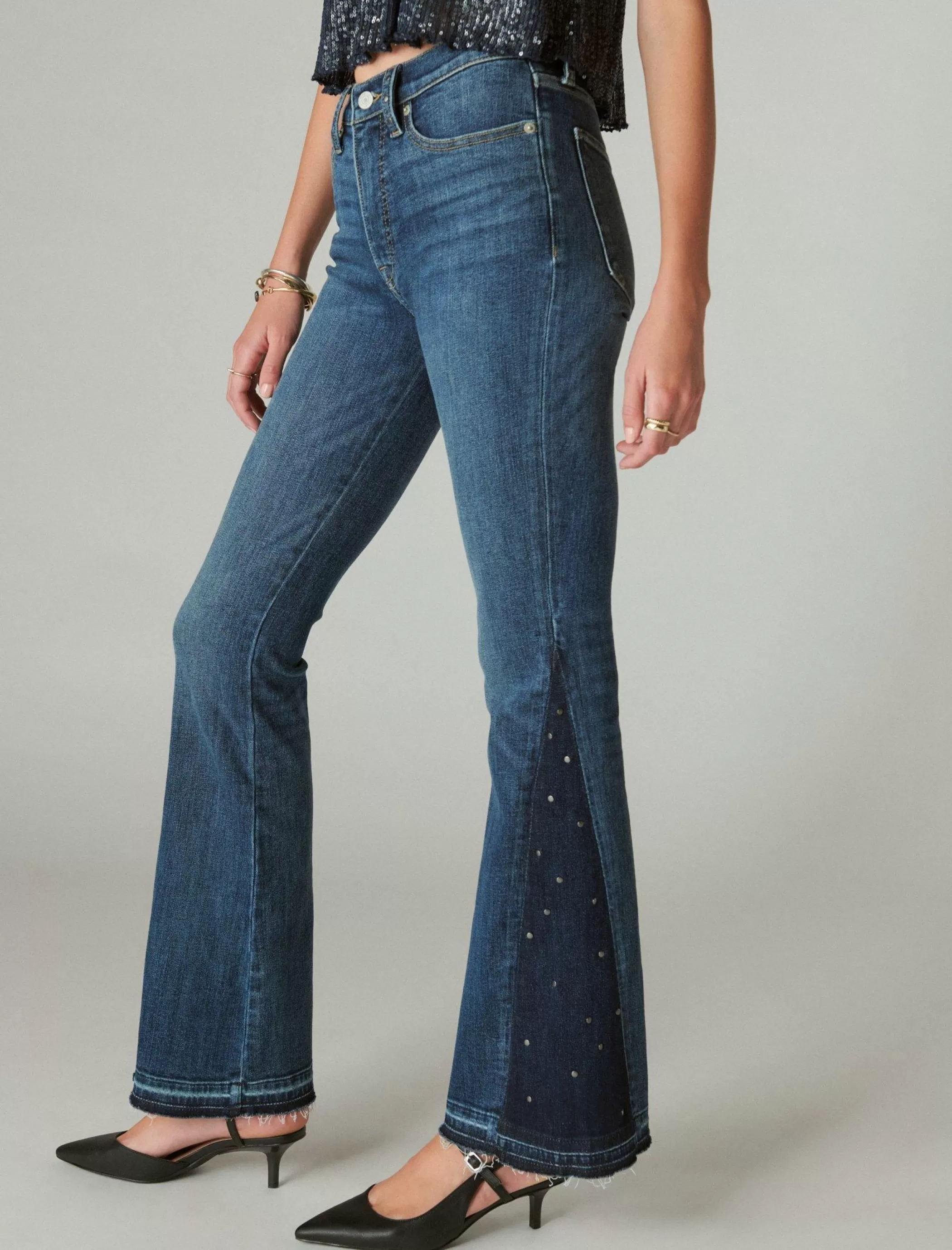 Lucky Brand Jeans | Flare*lucky legend studded high rise stevie flare gypsy