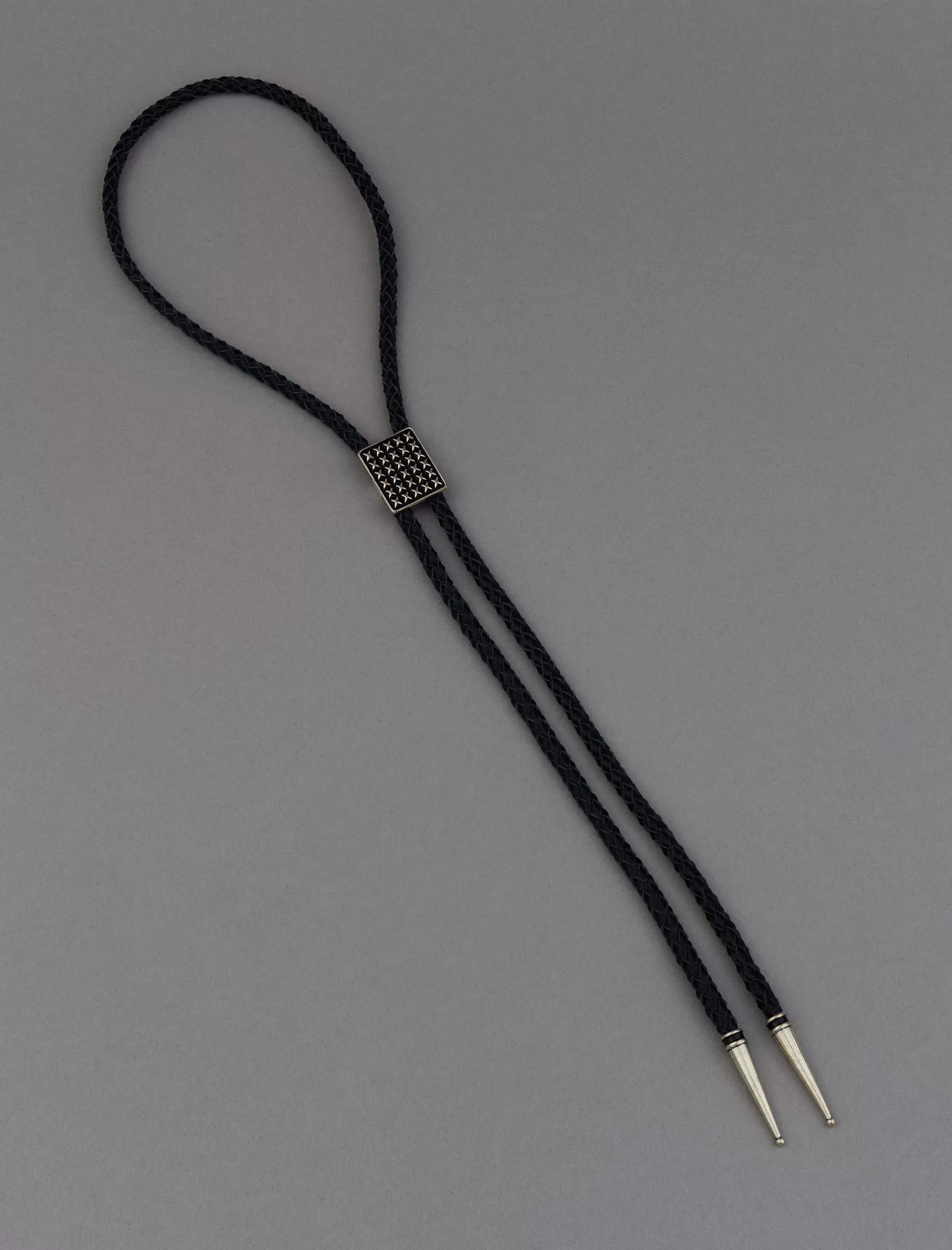 Lucky Brand Jewelry*men's granulated bolo tie silver