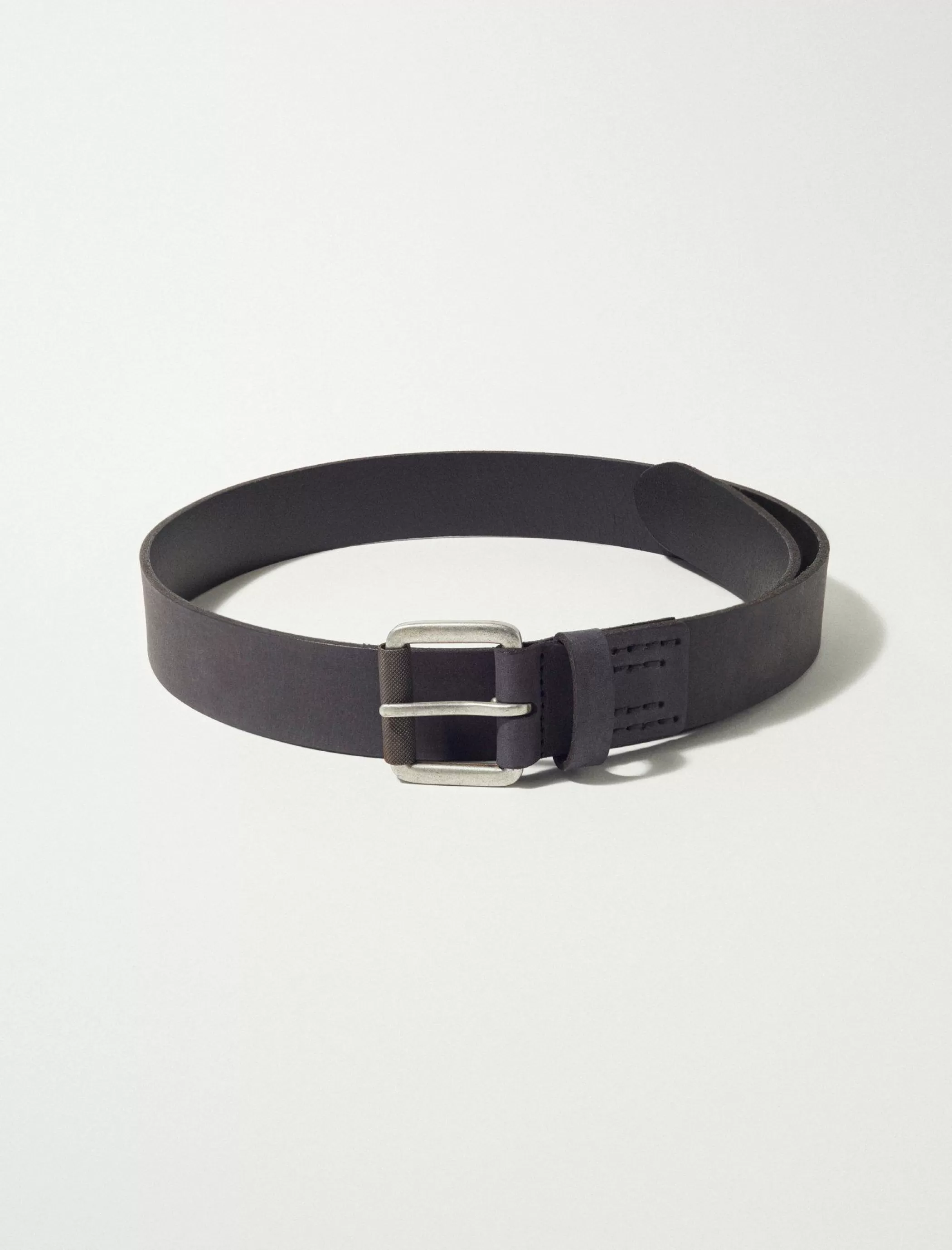 Lucky Brand Belts*men's leather tab belt black