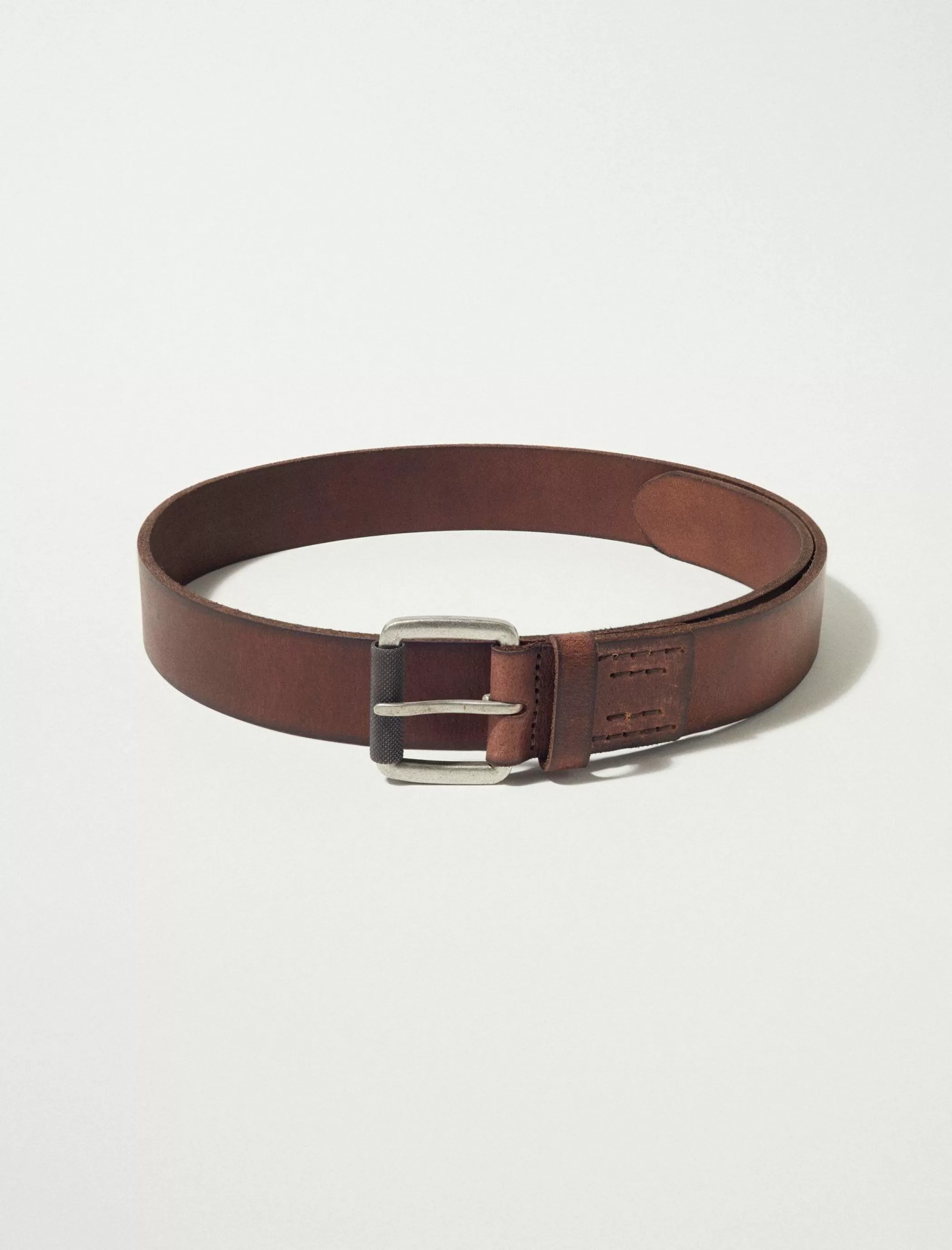 Lucky Brand Belts*men's leather tab belt light brown