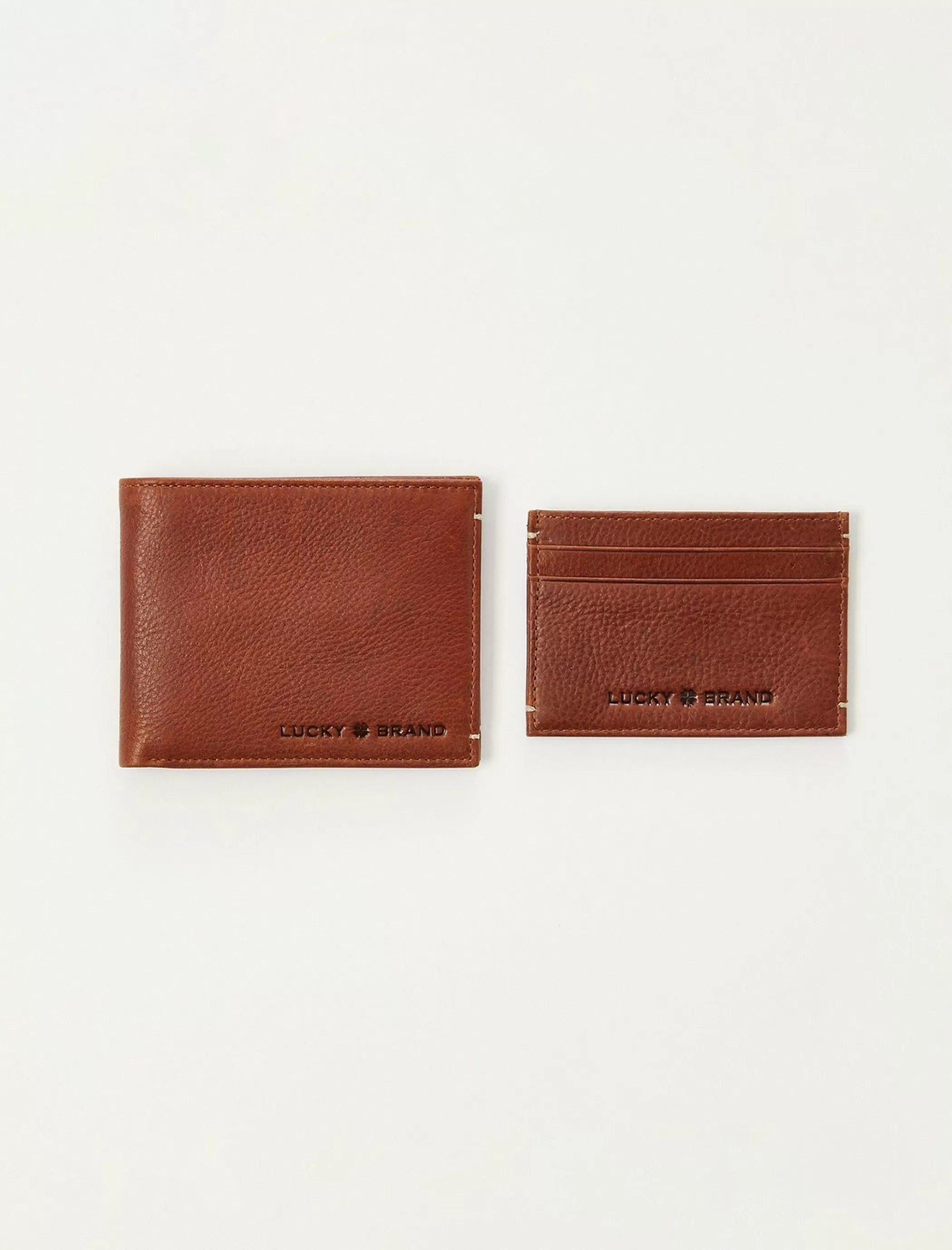 Lucky Brand Bags & Wallets*men's leather wallet and cardholder giftset dark brown