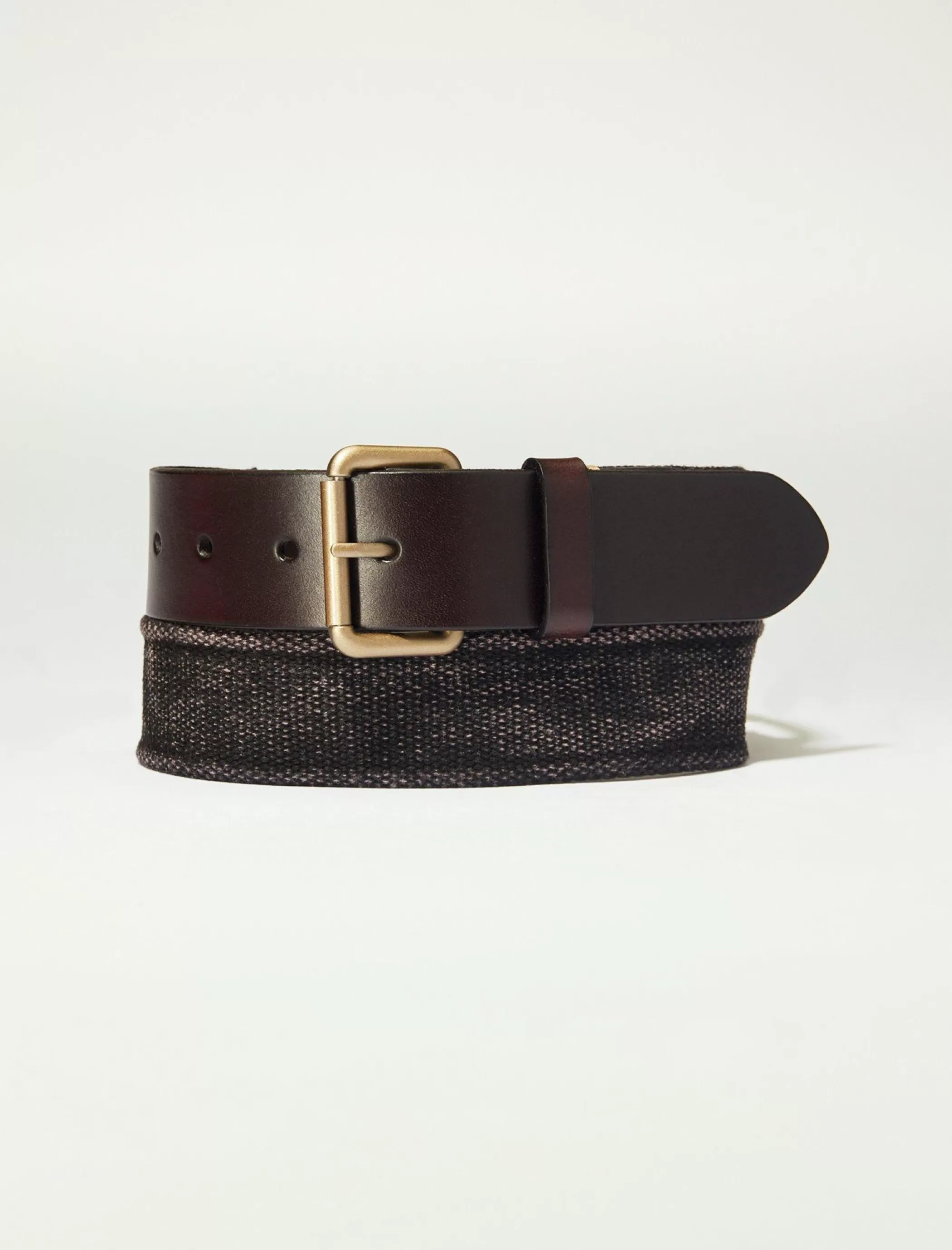 Lucky Brand Belts*mens washed webbed belt black