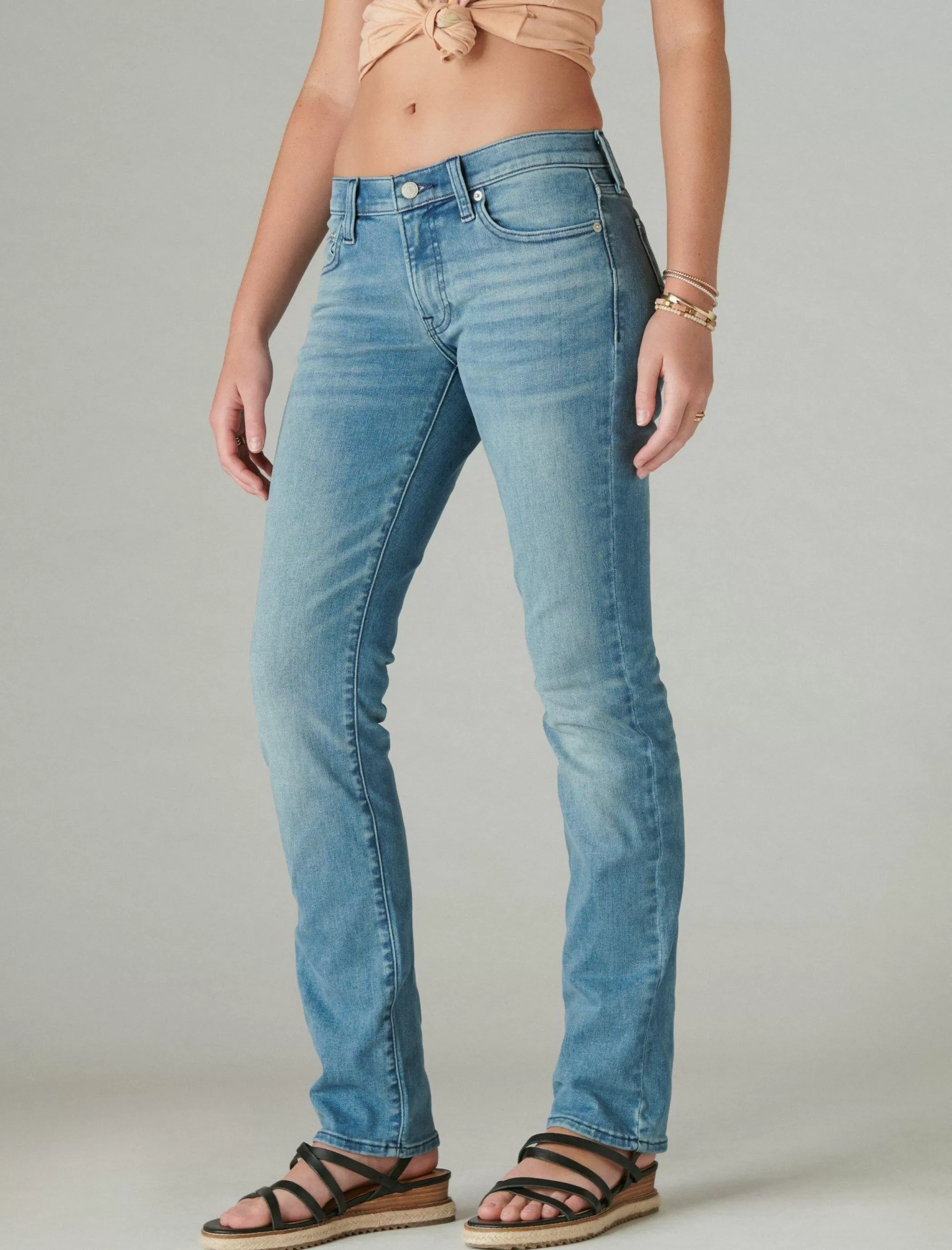 Lucky Brand Jeans | Straight*mid rise sweet straight glass mount