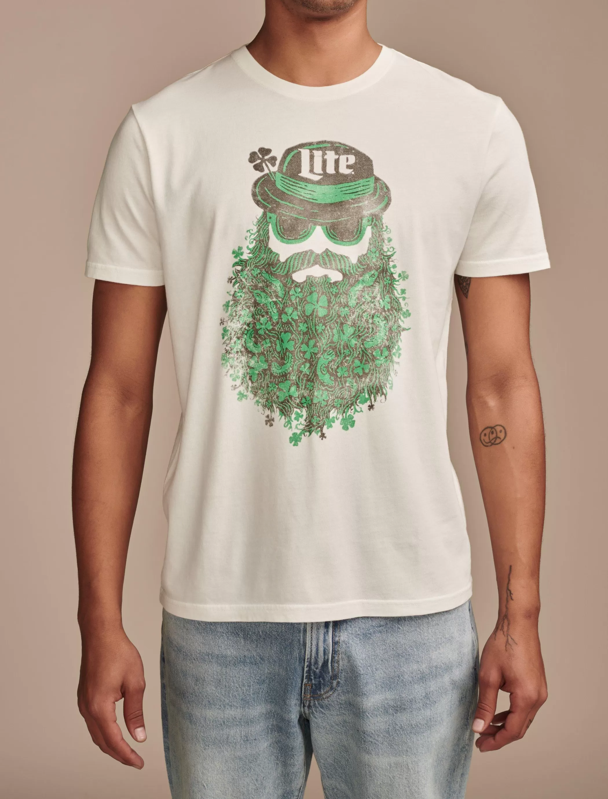 Lucky Brand Graphic Tees*miller lite beard marshmallow