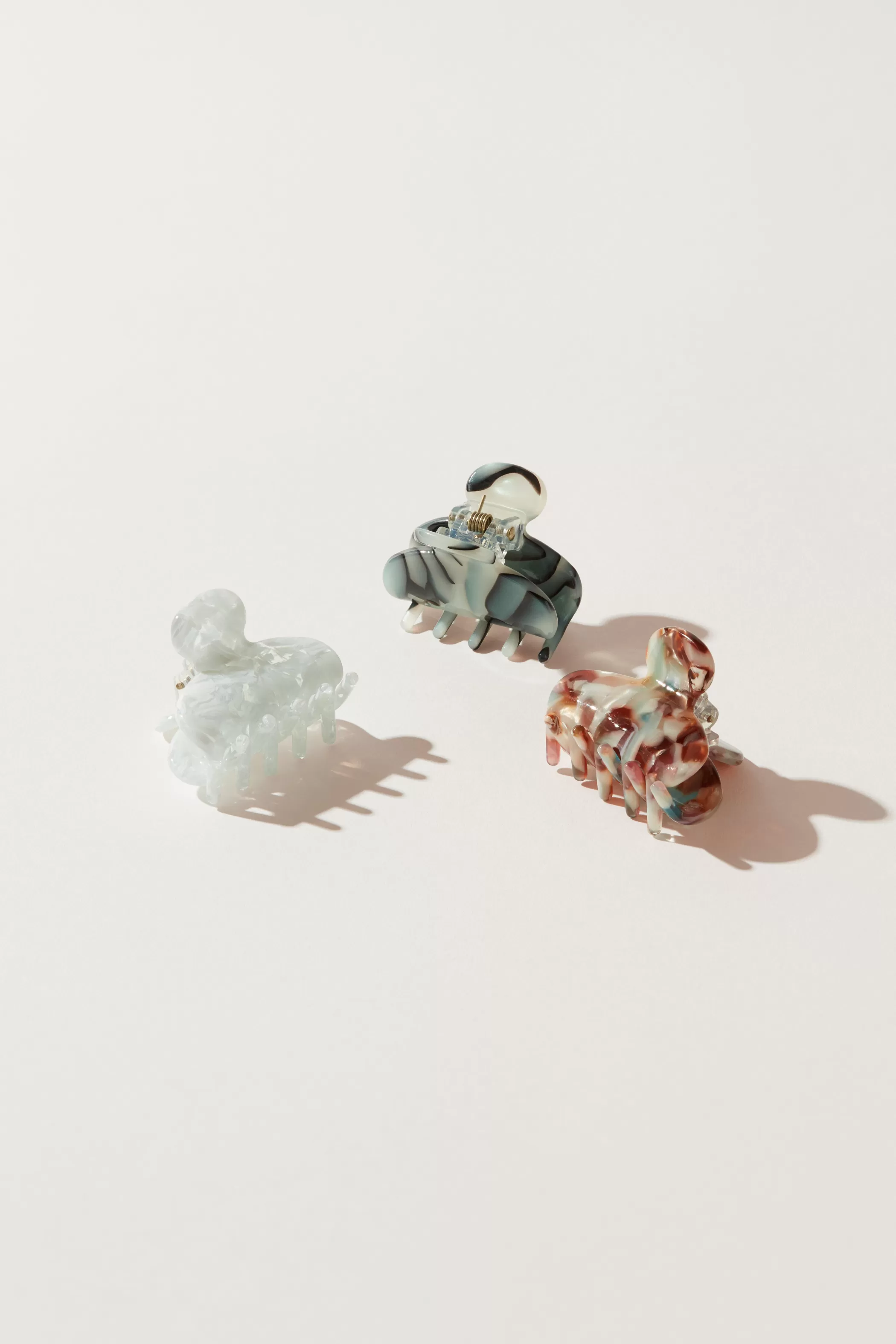 Lucky Brand Hair Accessories*mini resin claw set multi