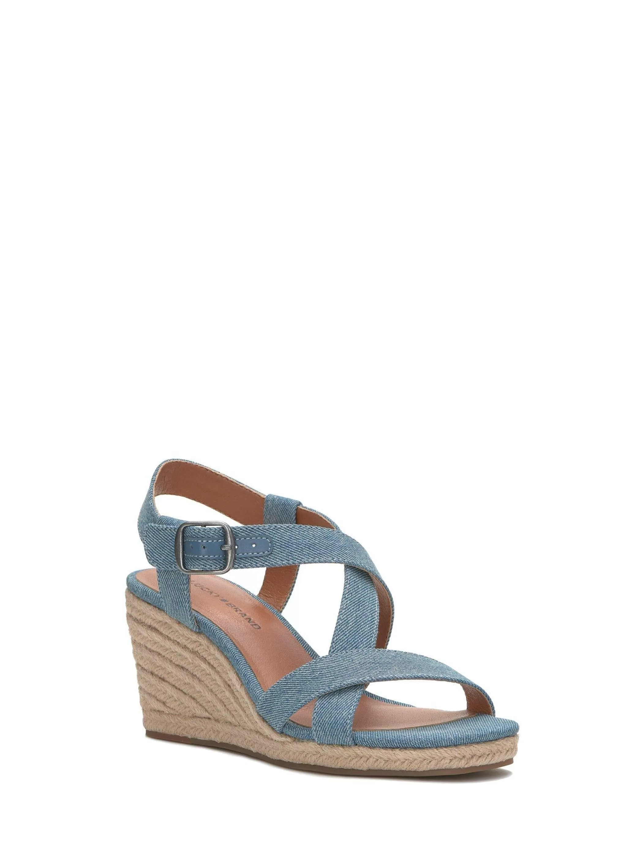 Lucky Brand Shoes*mytila espadrille wedge open blue/turquoise