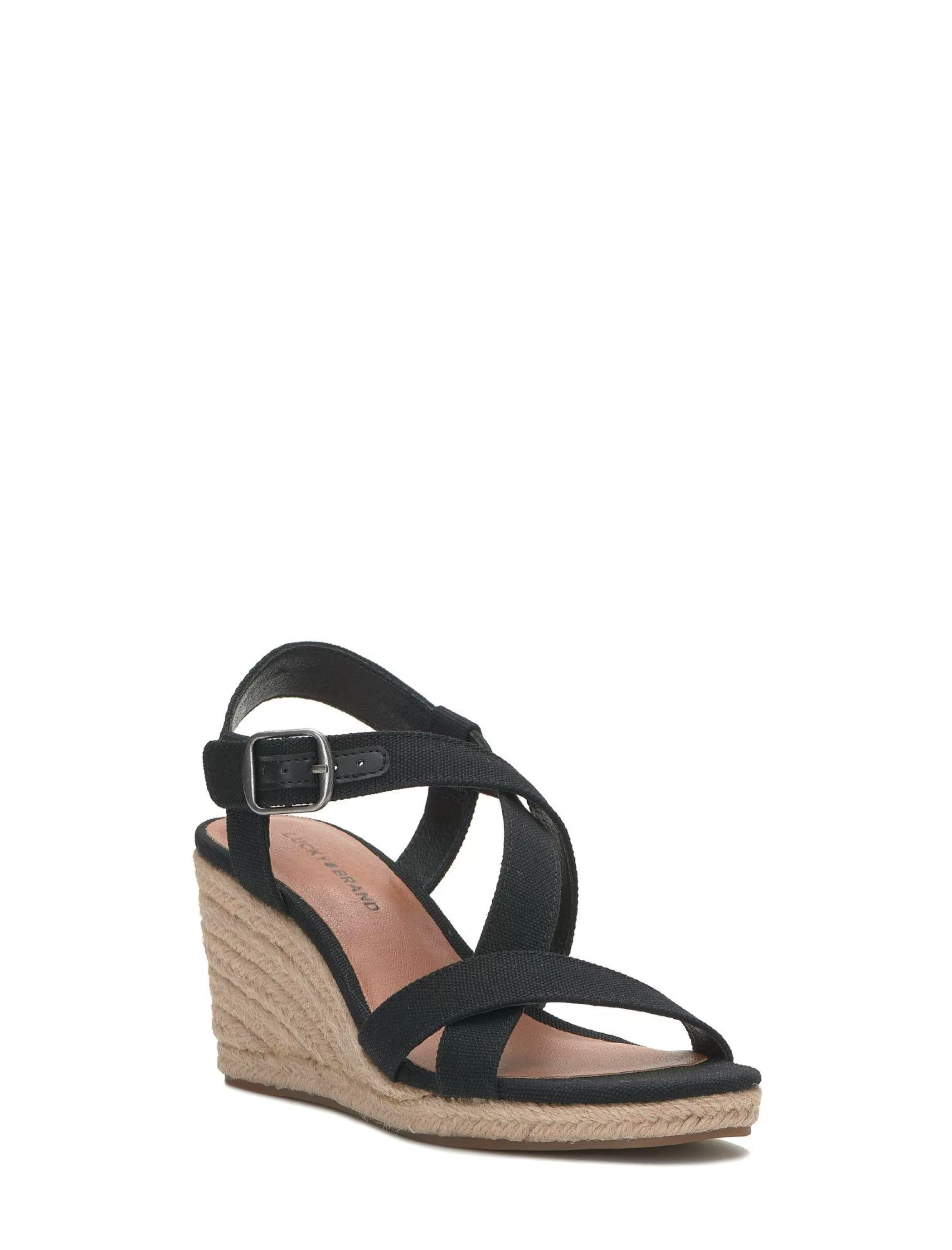 Lucky Brand Shoes*mytila espadrille wedge black