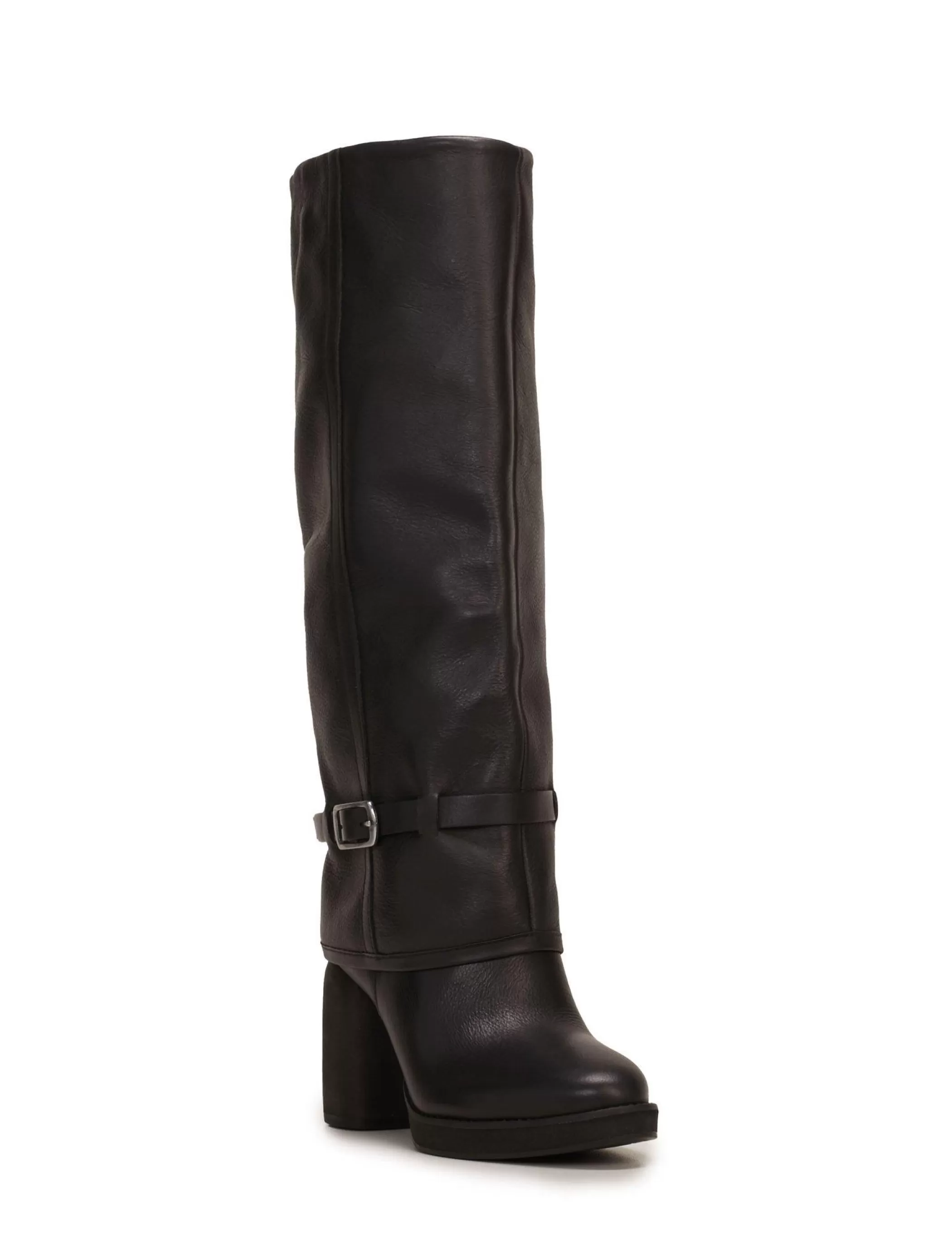 Lucky Brand Shoes*nathari foldover knee high boot black