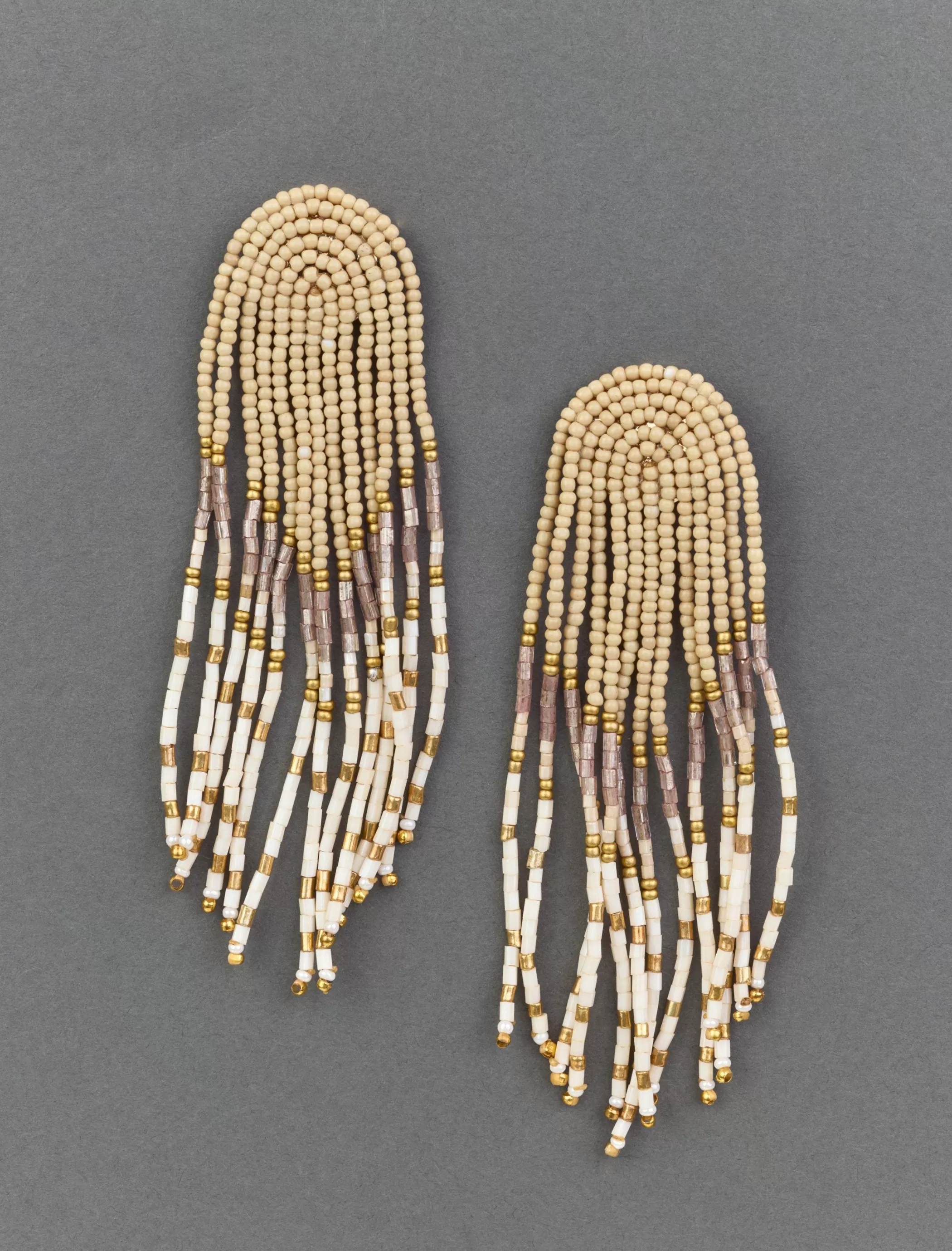 Lucky Brand Jewelry*natural beaded statement earring gold