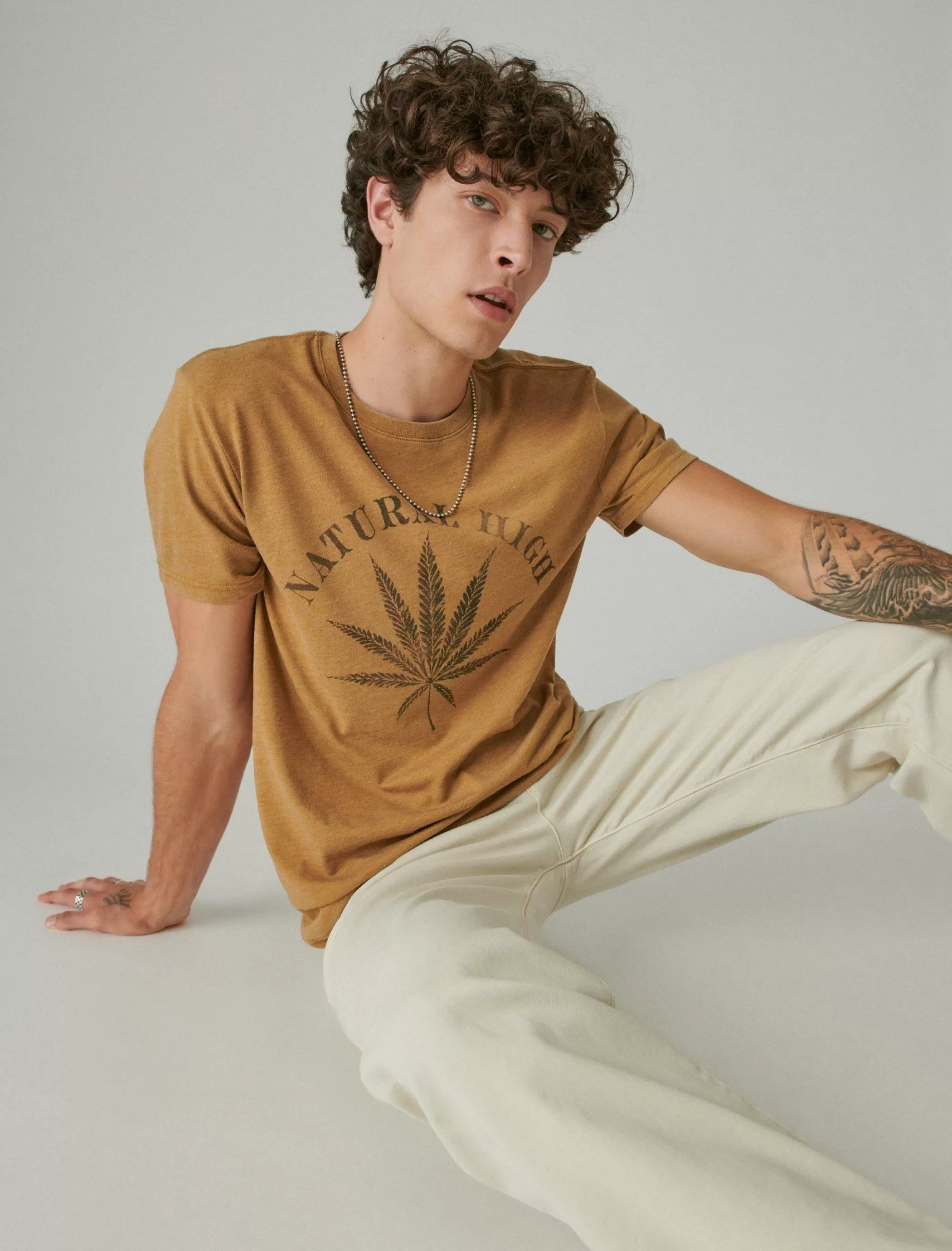 Lucky Brand Graphic Tees*natural high bronze brown