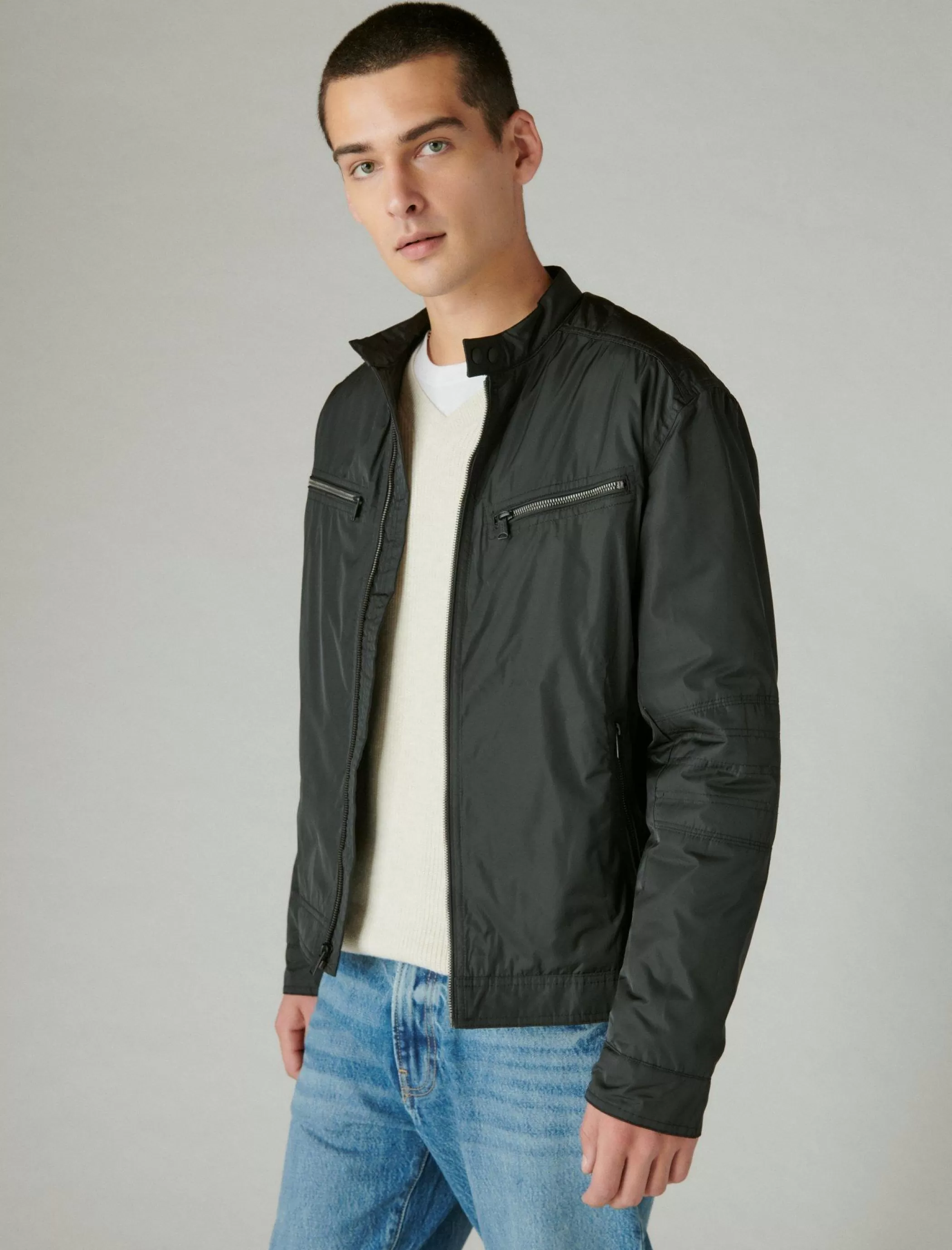 Lucky Brand Jackets & Outerwear*nylon bonneville jacket jet black