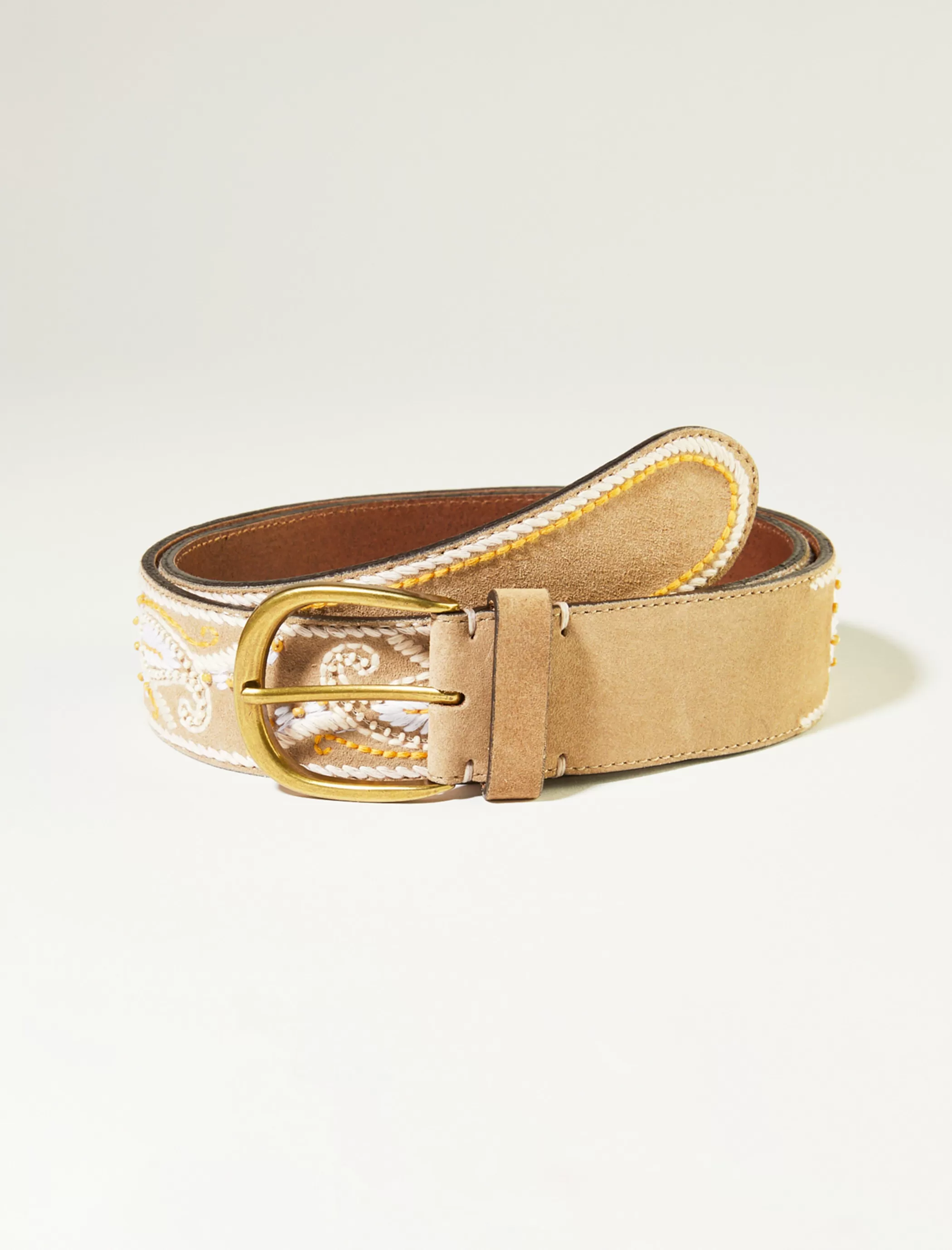 Lucky Brand Belts*paisley stitched belt dusty olive