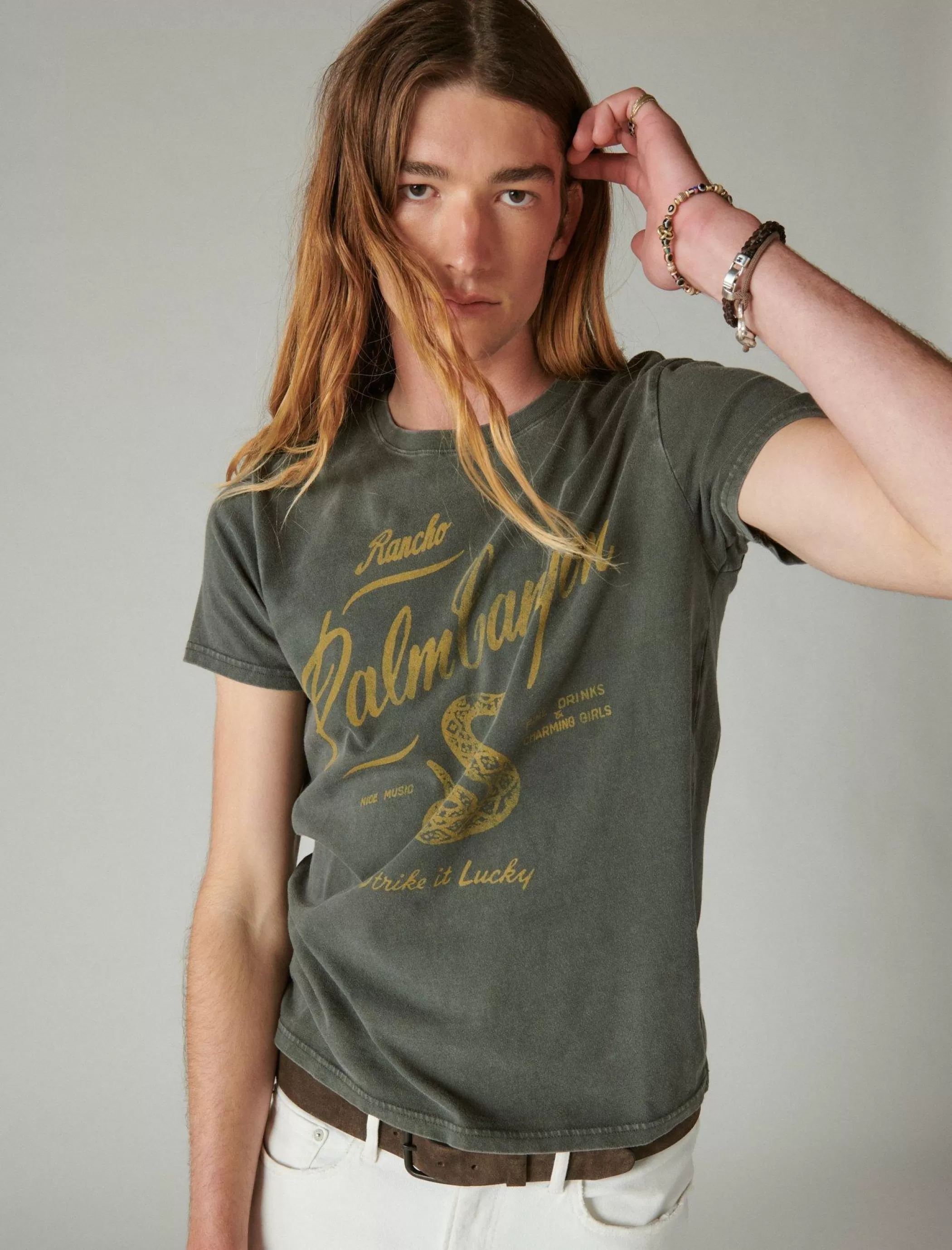 Lucky Brand Graphic Tees*palm canyon tee raven