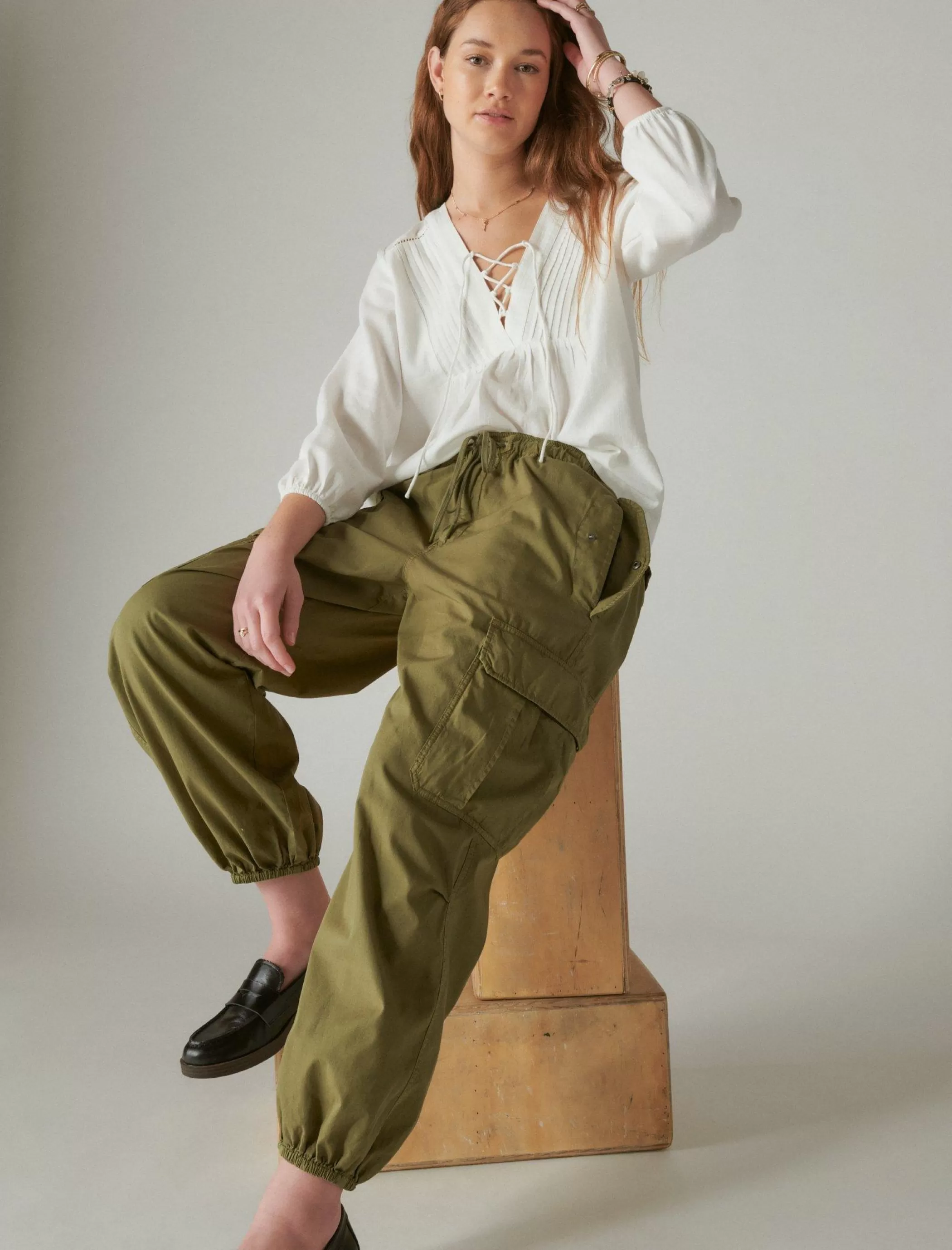 Lucky Brand Pants*parachute utility pant olive