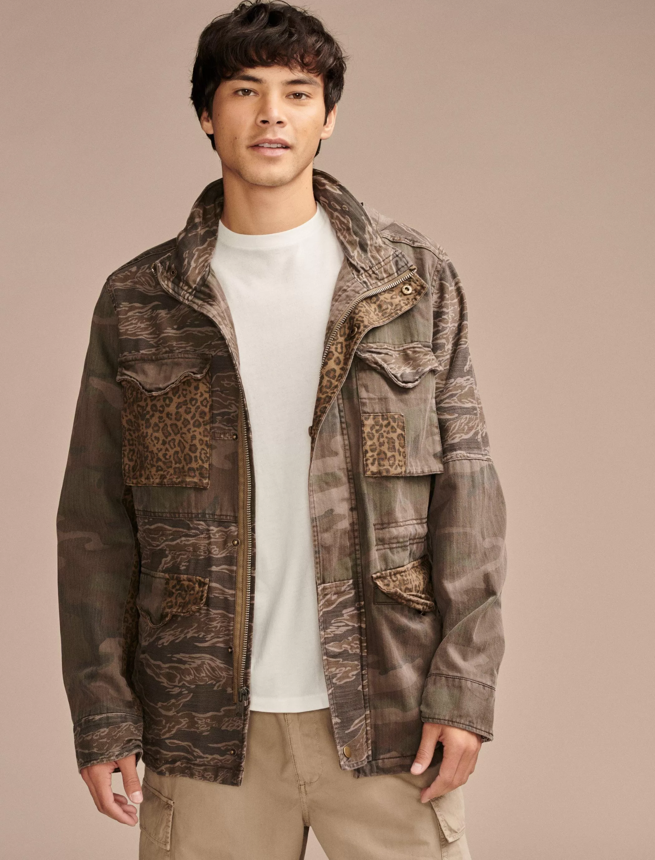 Lucky Brand Jackets & Outerwear*patchwork camo field jacket camo multi