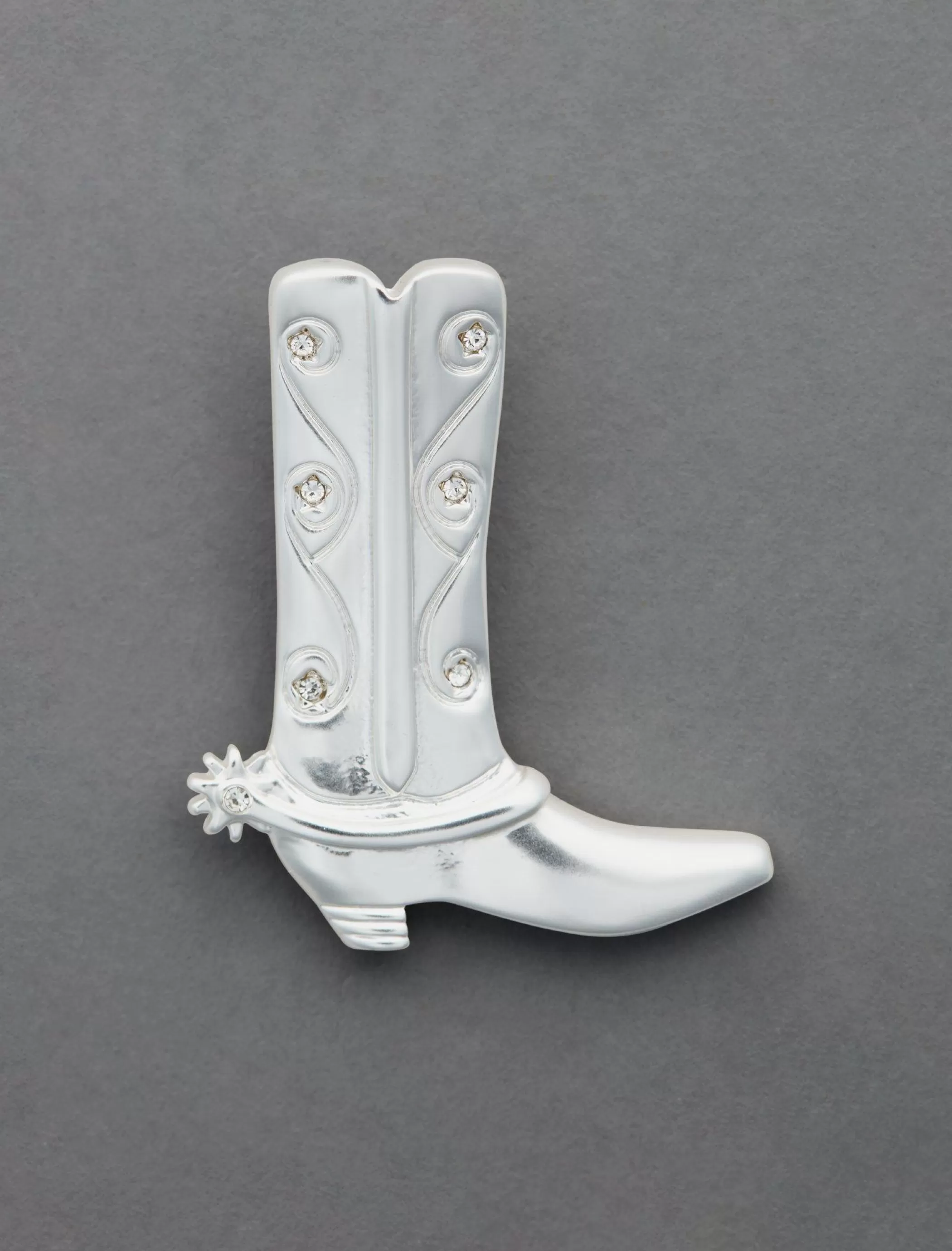 Lucky Brand Jewelry*pave cowboy boot pin silver