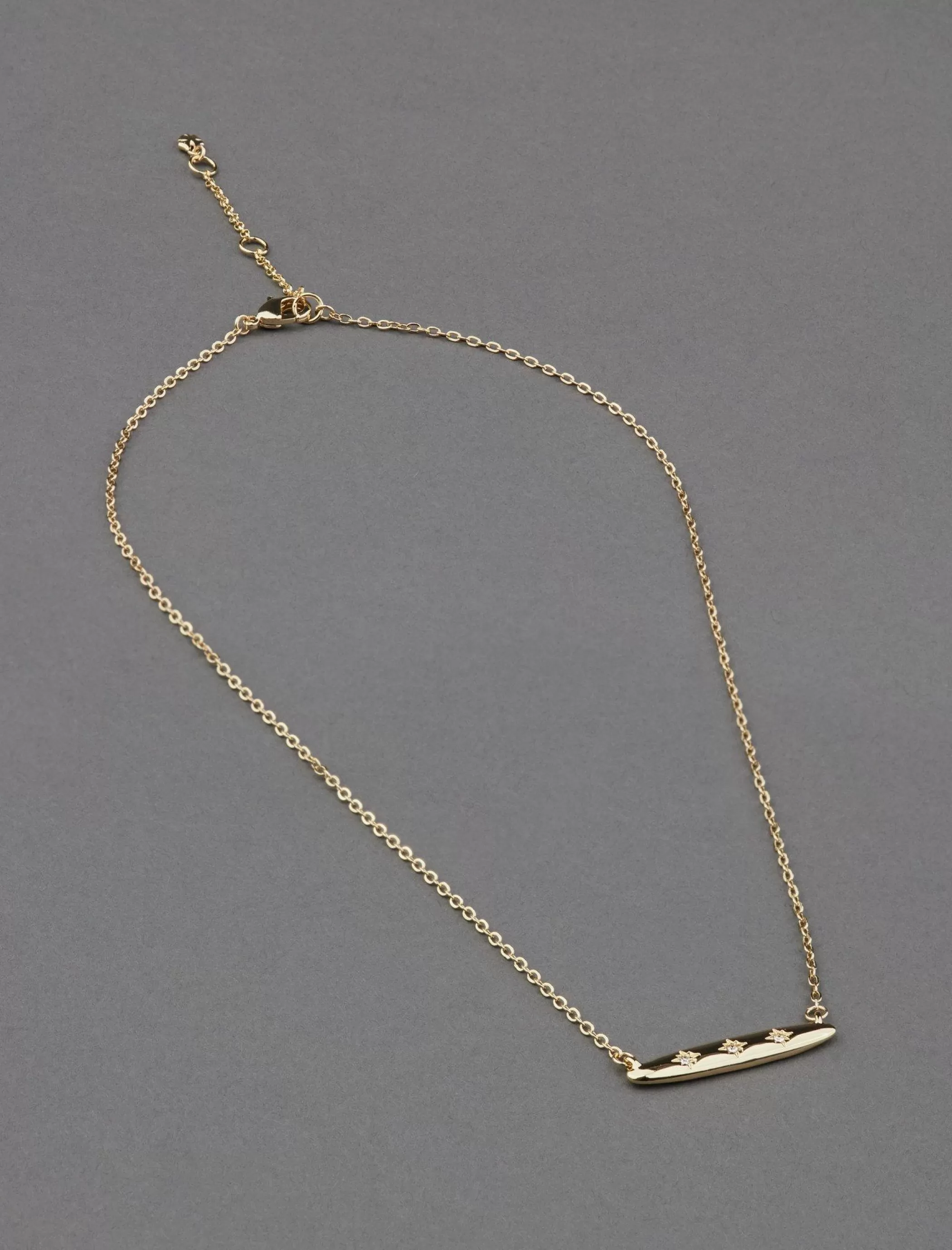 Lucky Brand Jewelry*pave detail bar necklace gold