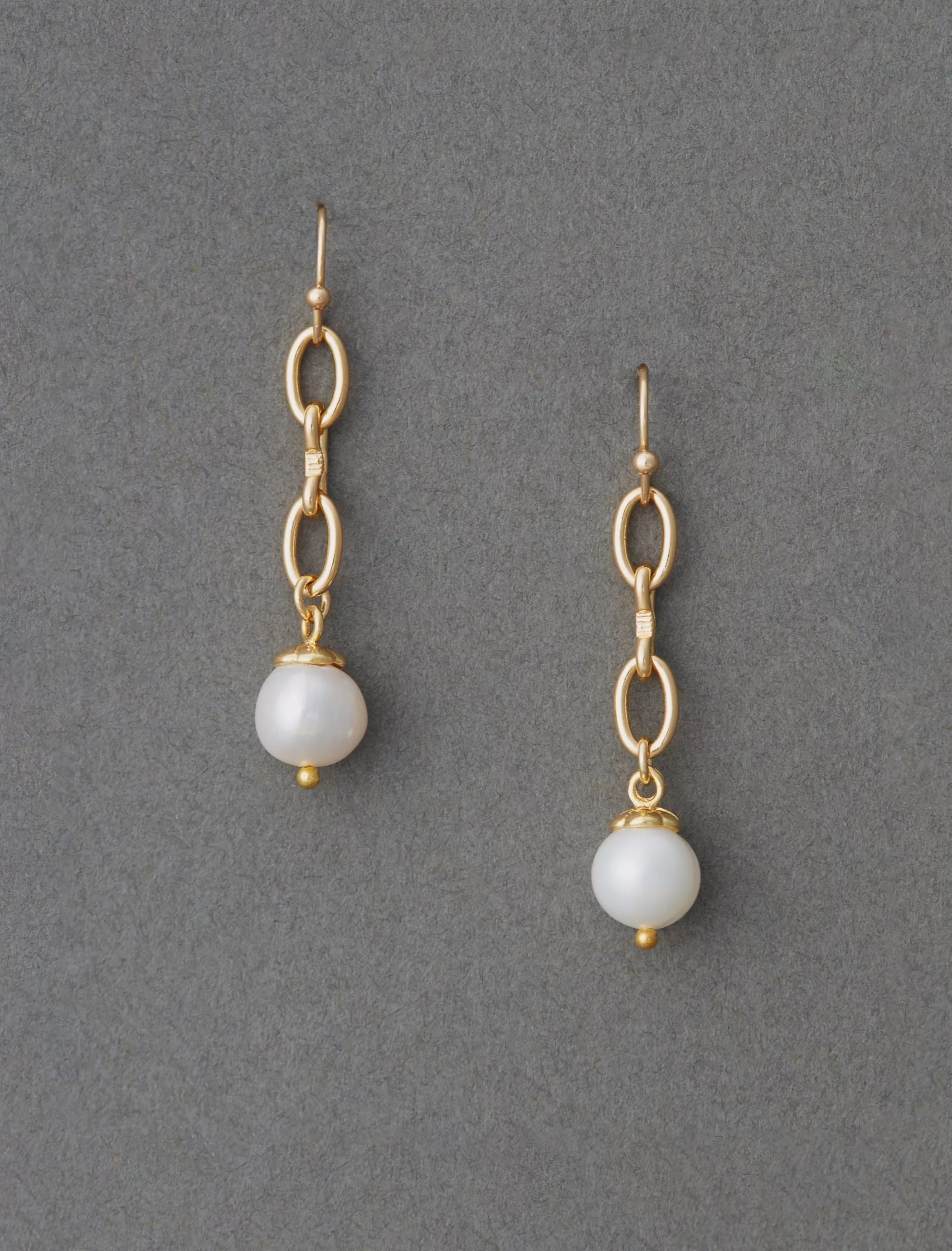 Lucky Brand Jewelry*pearl chain drop earring gold