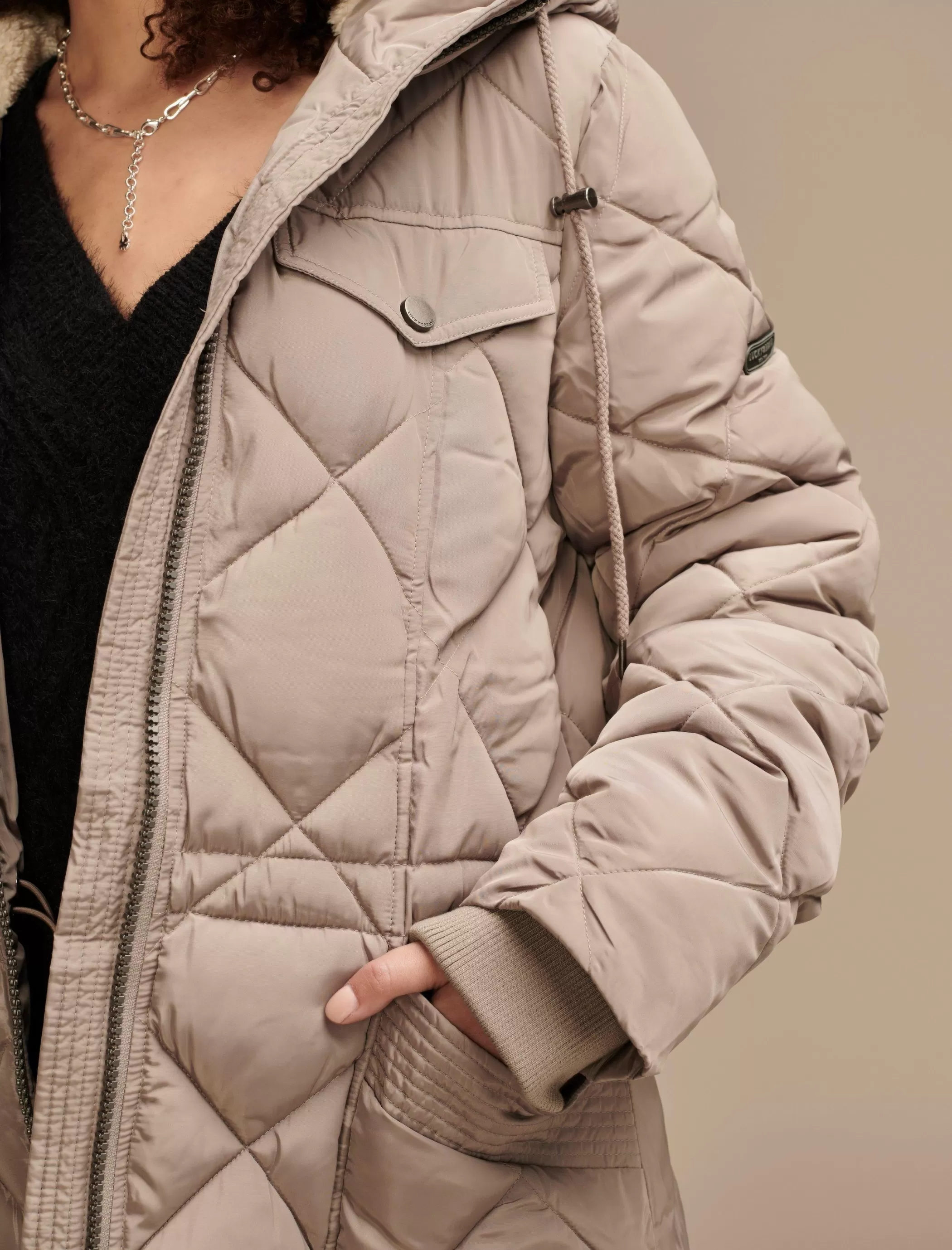 Lucky Brand Jackets & Outerwear*quilted parka jacket taupe