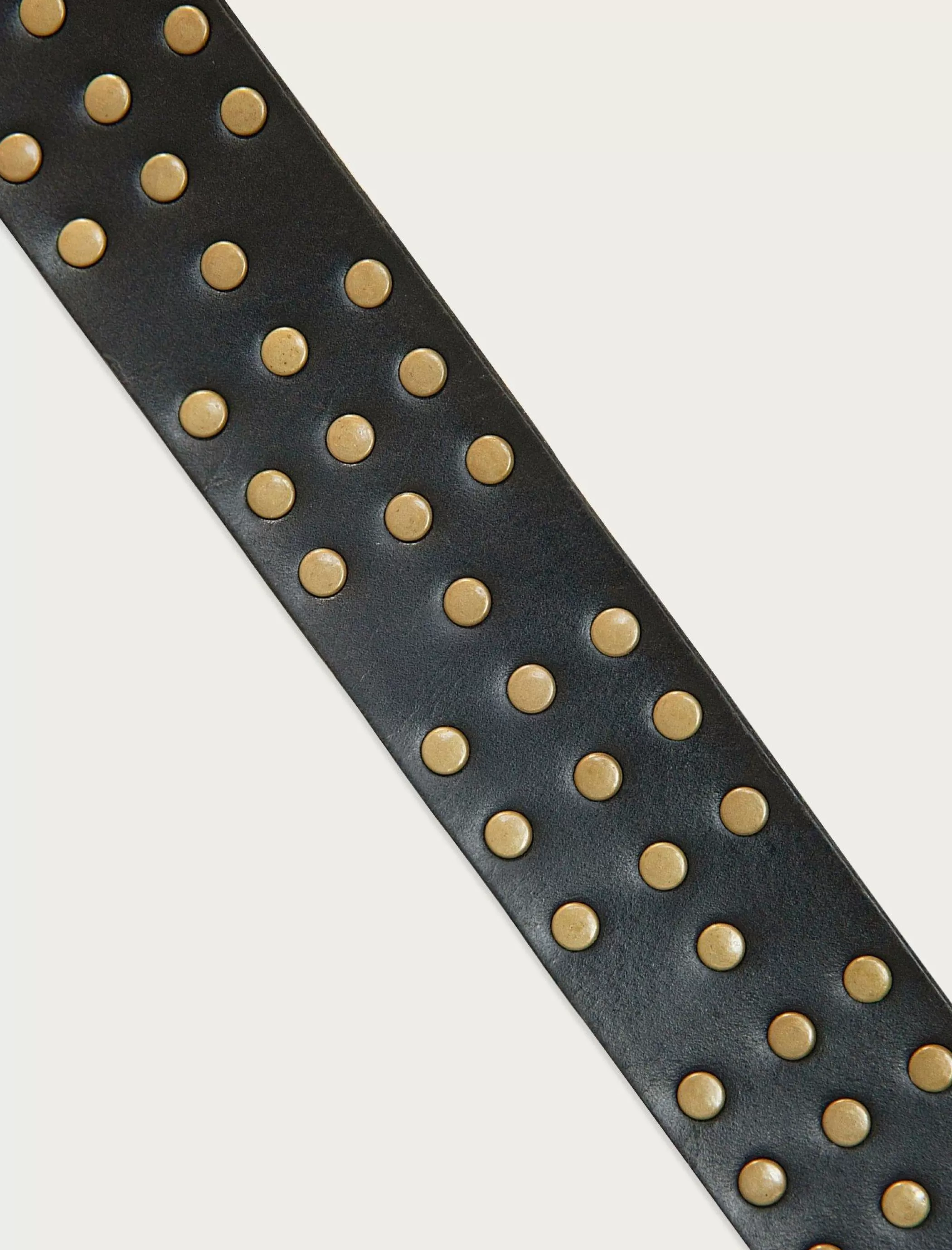 Lucky Brand Belts*rivet studded leather belt black