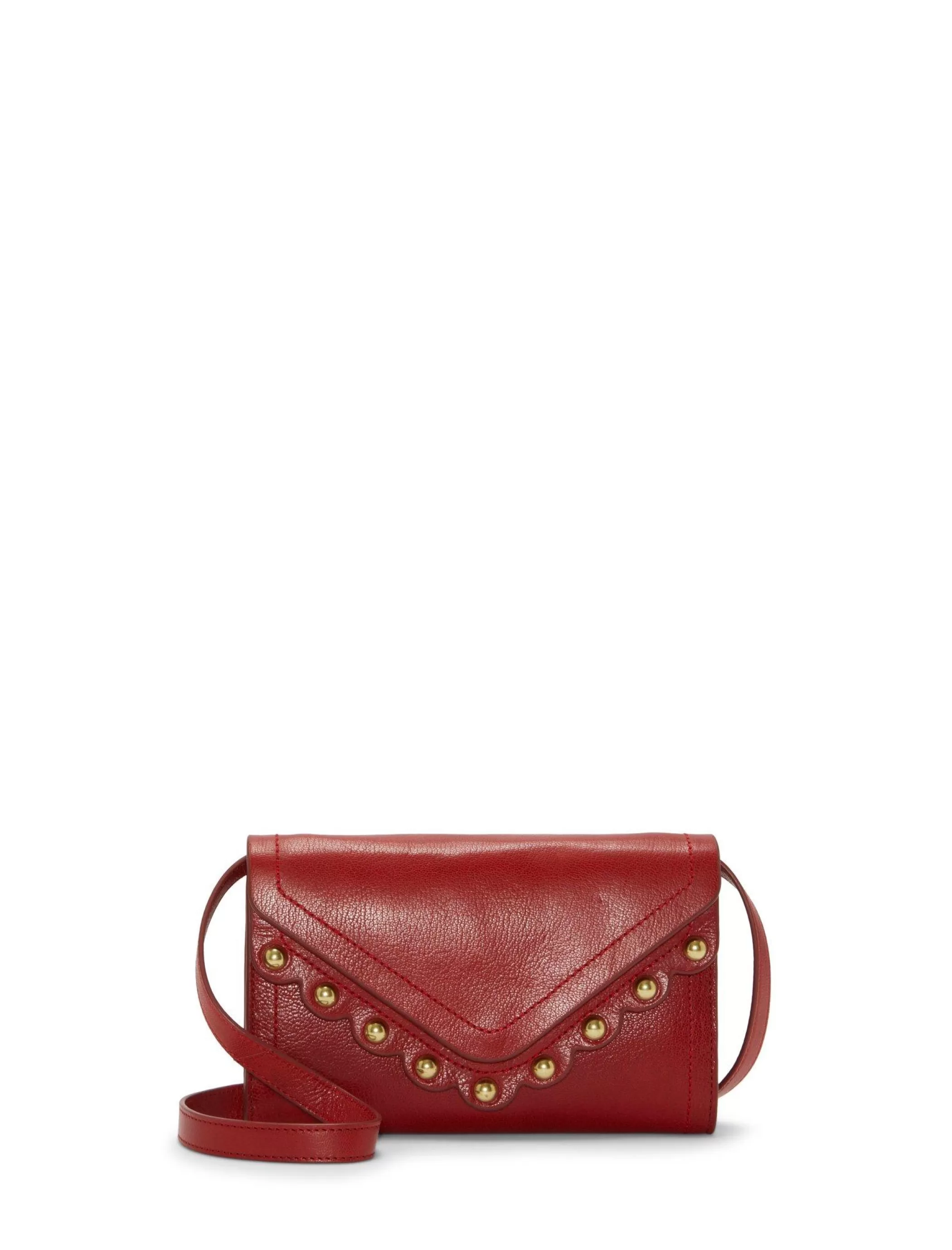 Lucky Brand Handbags*ruth scalloped crossbody bag dark red