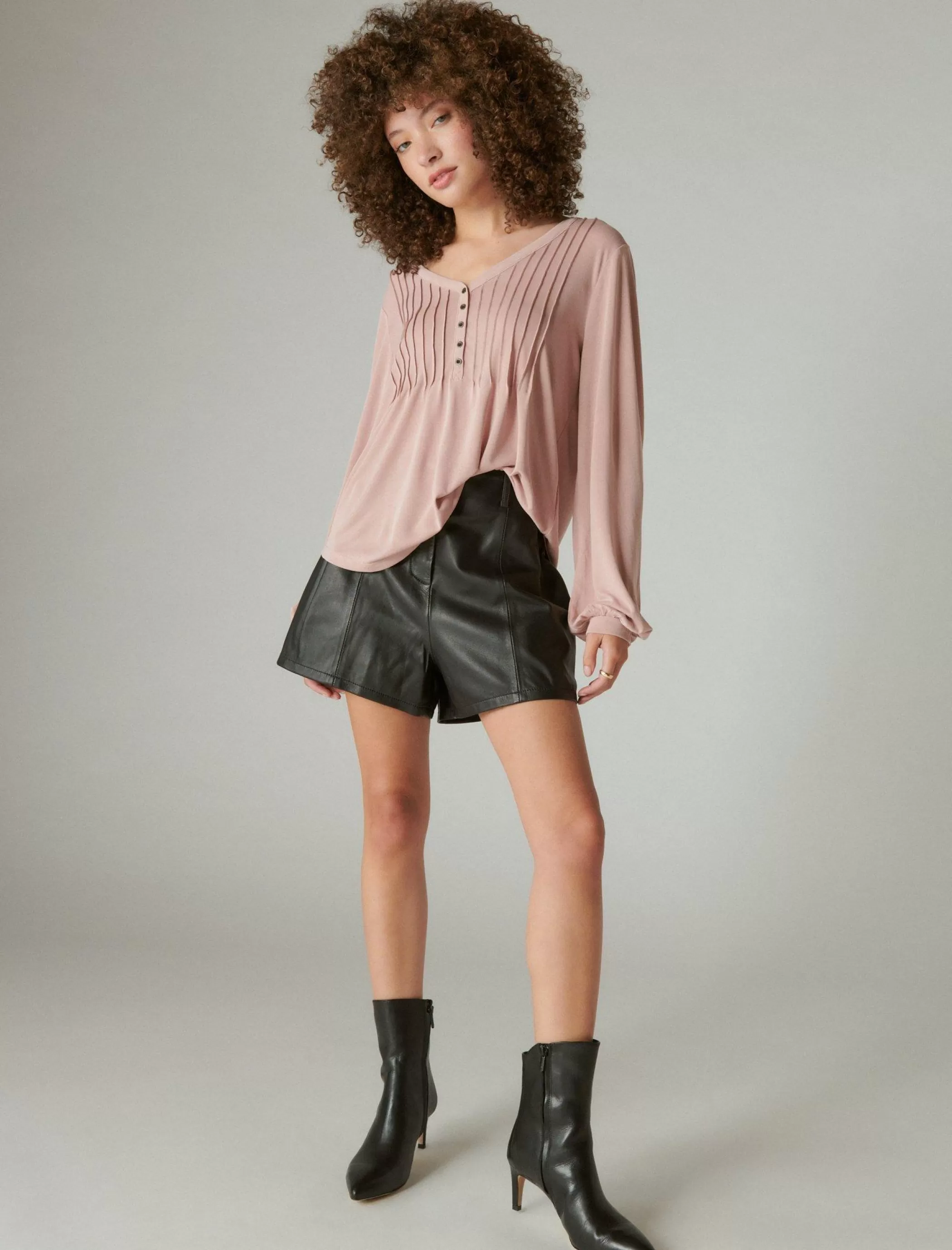 Lucky Brand Knit Tops | Blouses*sandwash pintuck top burnished lilac