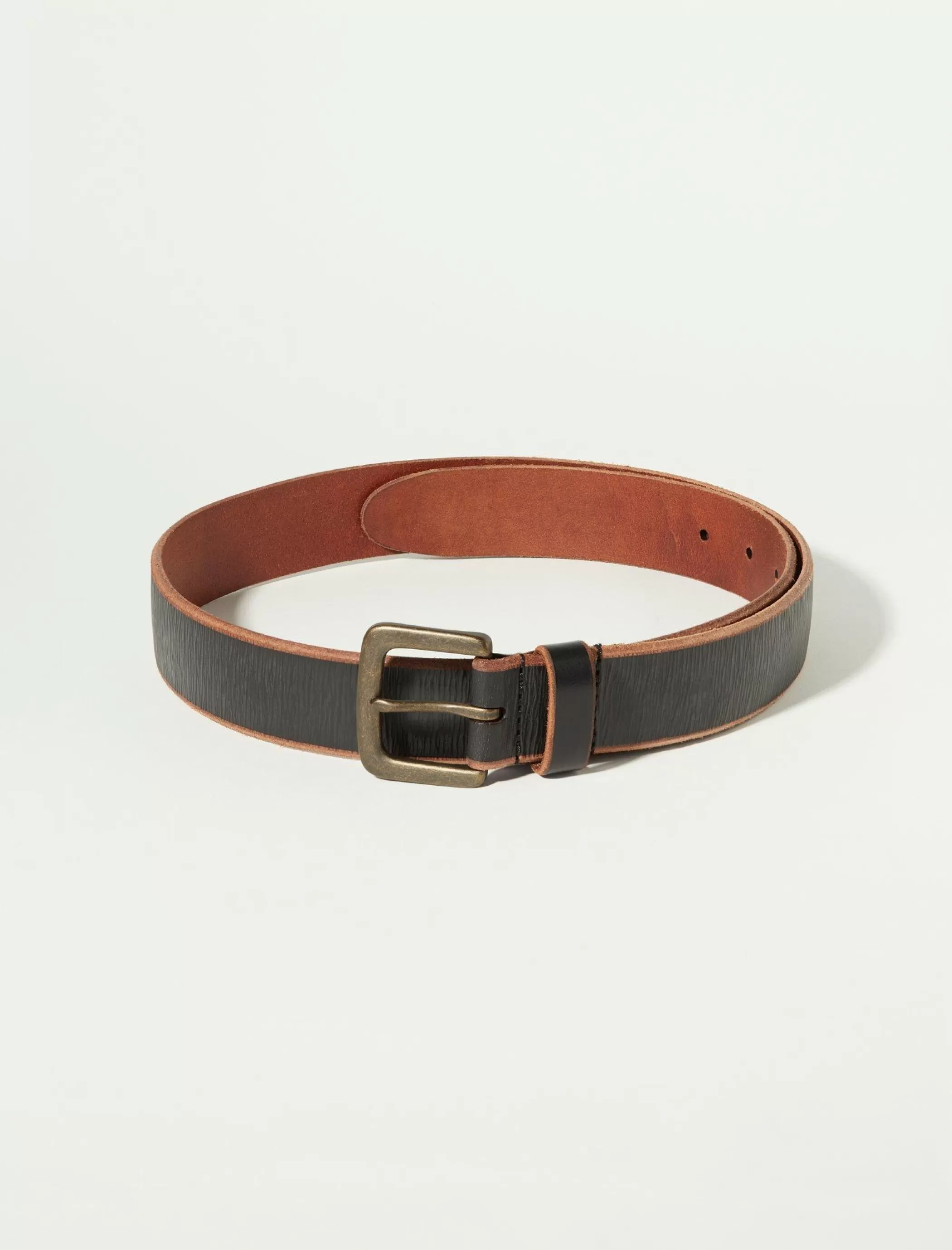 Lucky Brand Belts*santa fe leather belt black