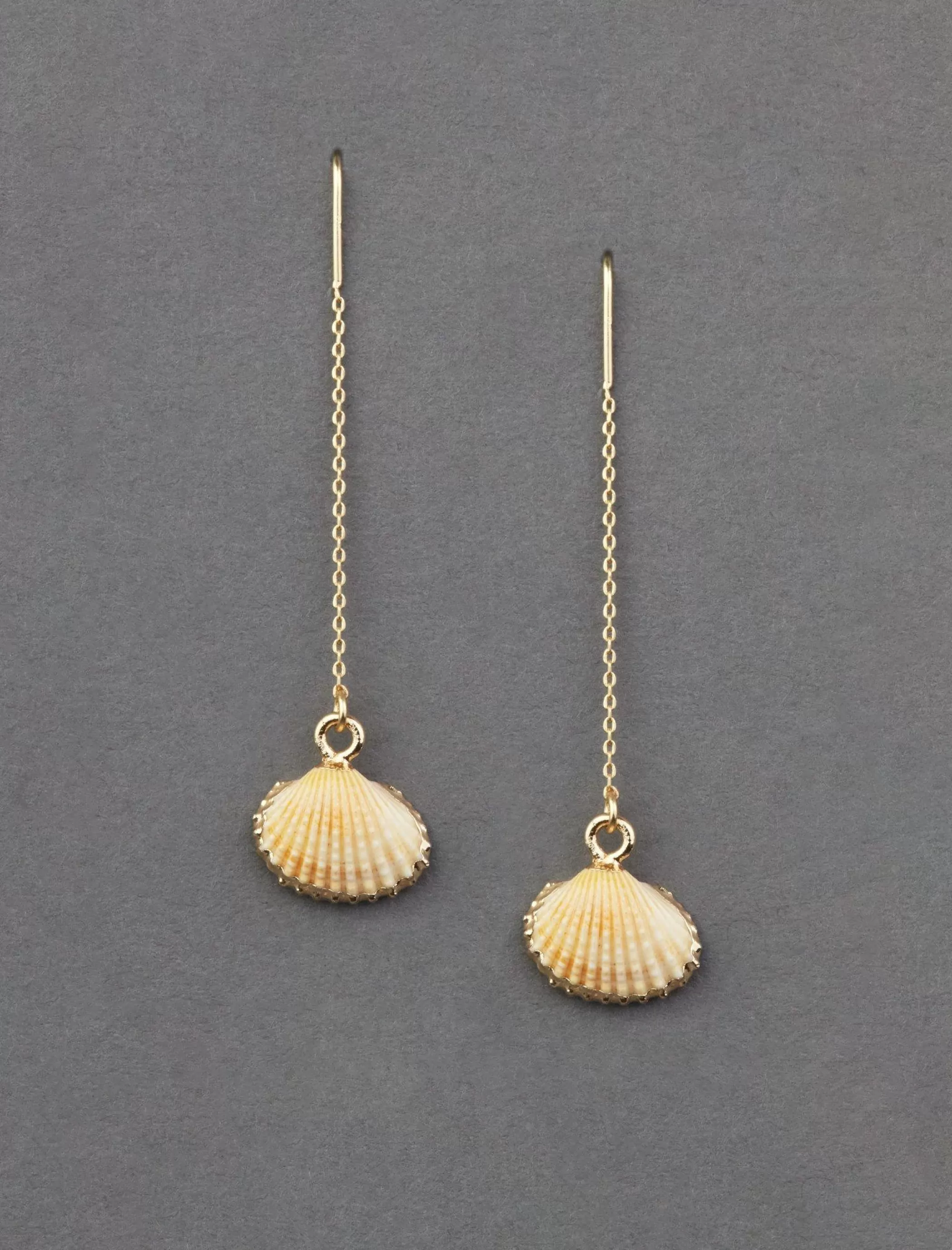 Lucky Brand Jewelry*shell threader earring gold