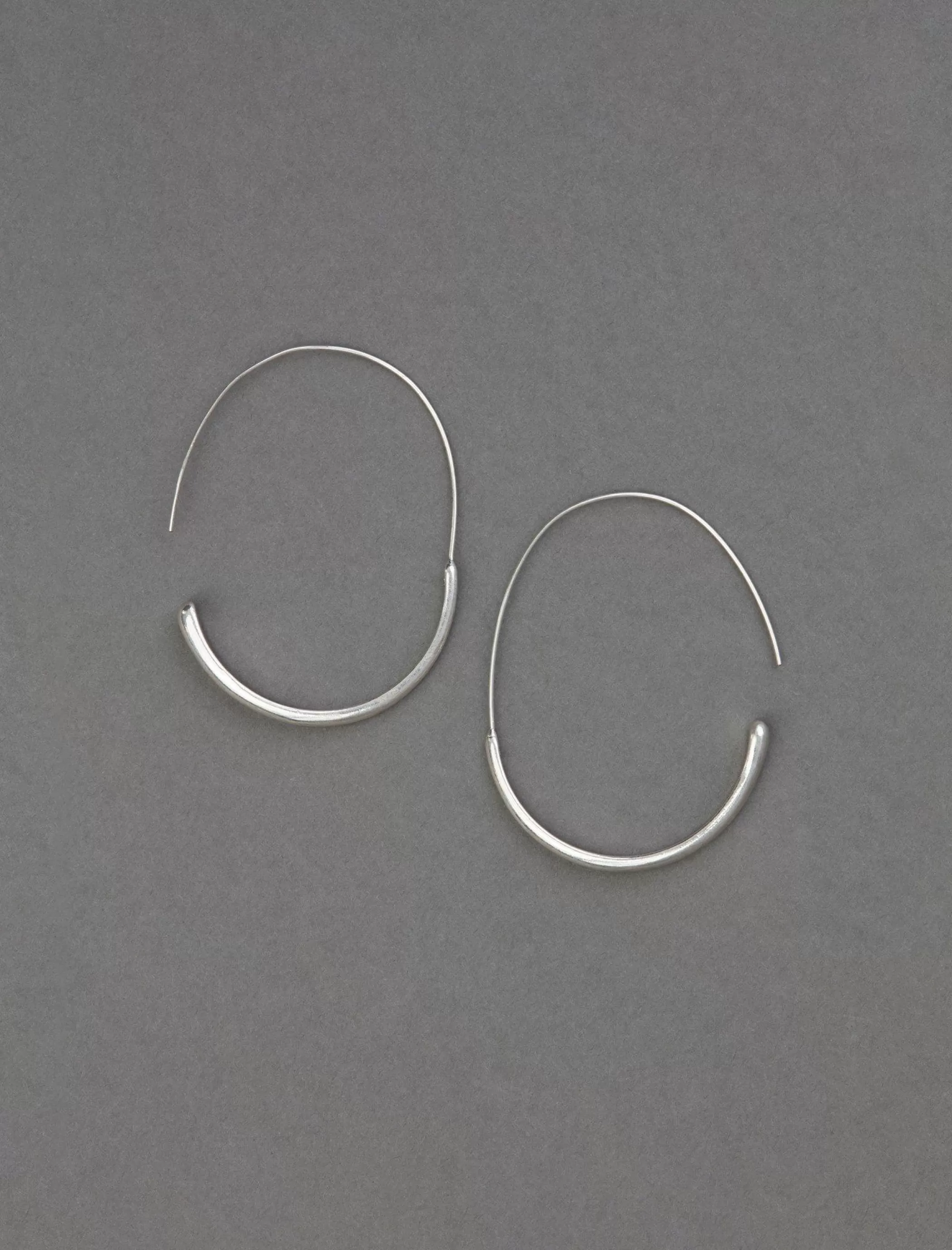 Lucky Brand Jewelry* modern hoop earrings silver