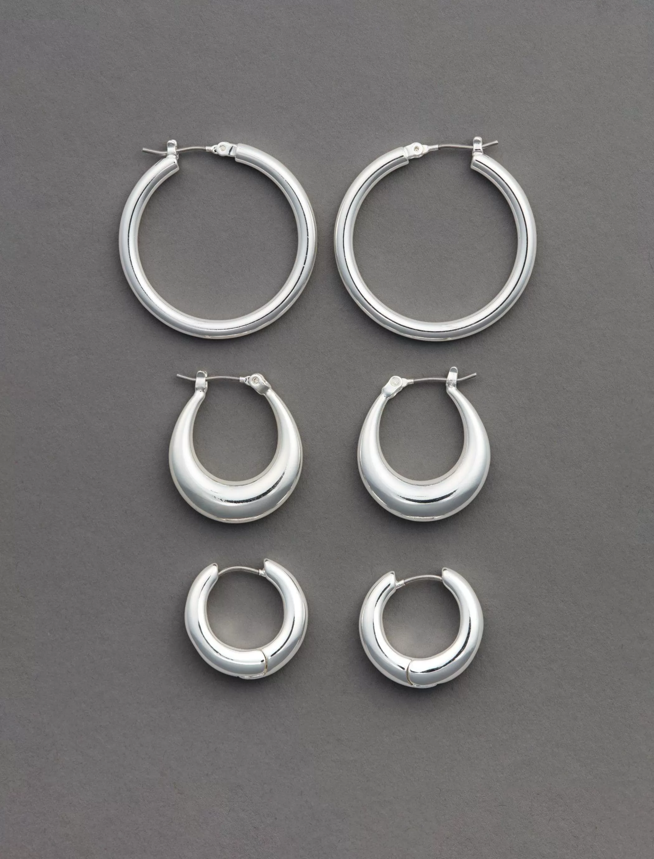 Lucky Brand Jewelry* trio hoop set silver