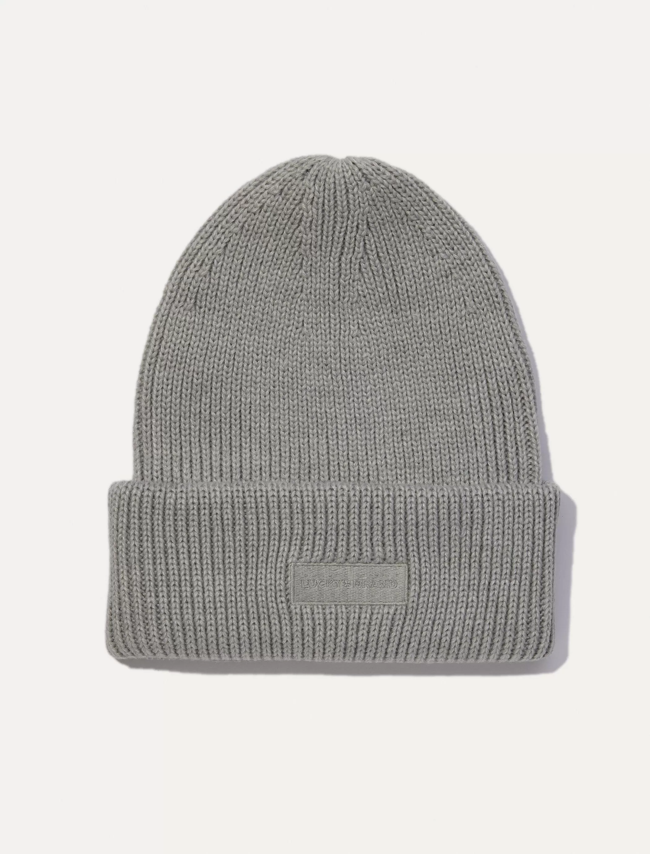 Lucky Brand Hats*solid knit beanie light heather gray