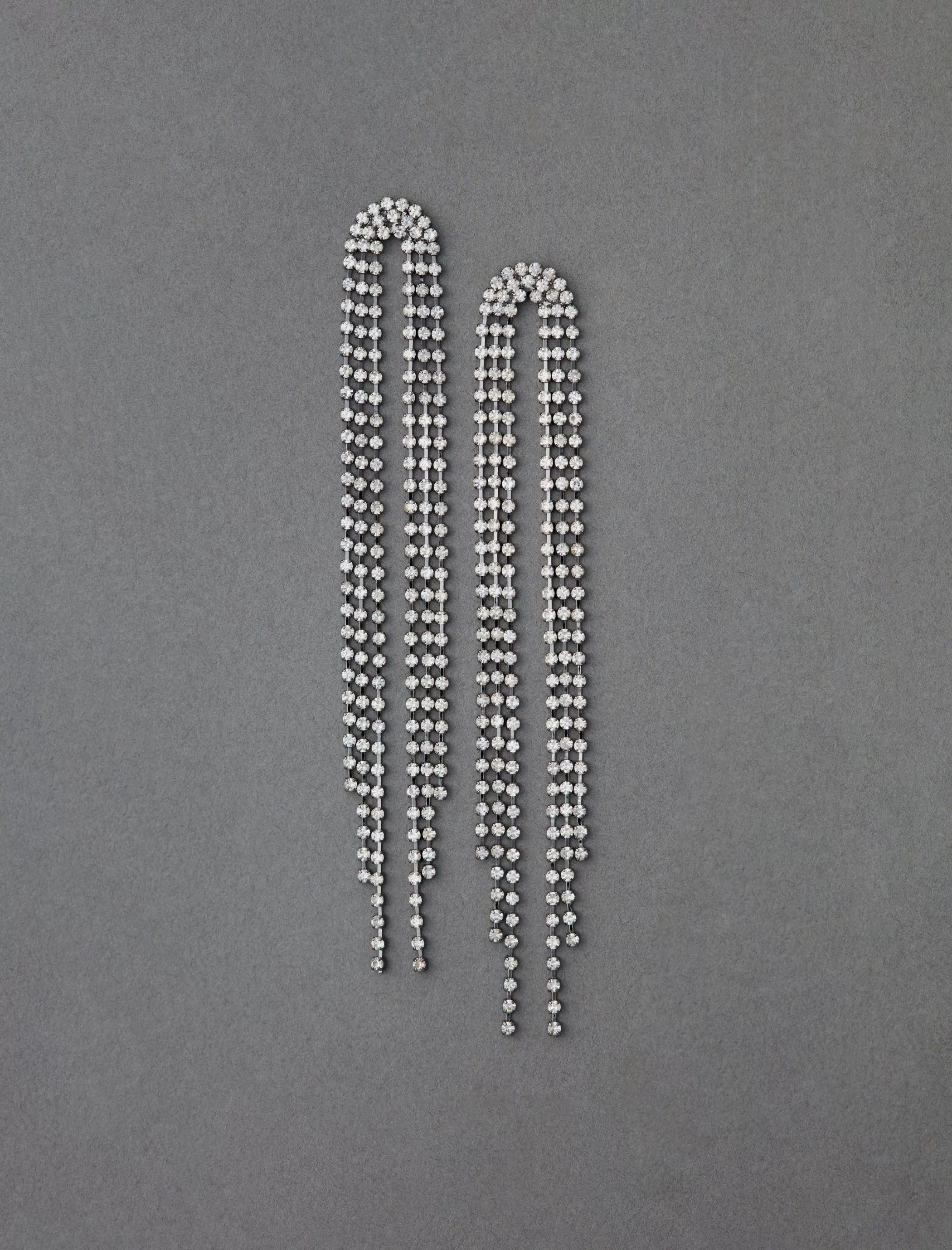 Lucky Brand Jewelry*sparkle fringe earring silver