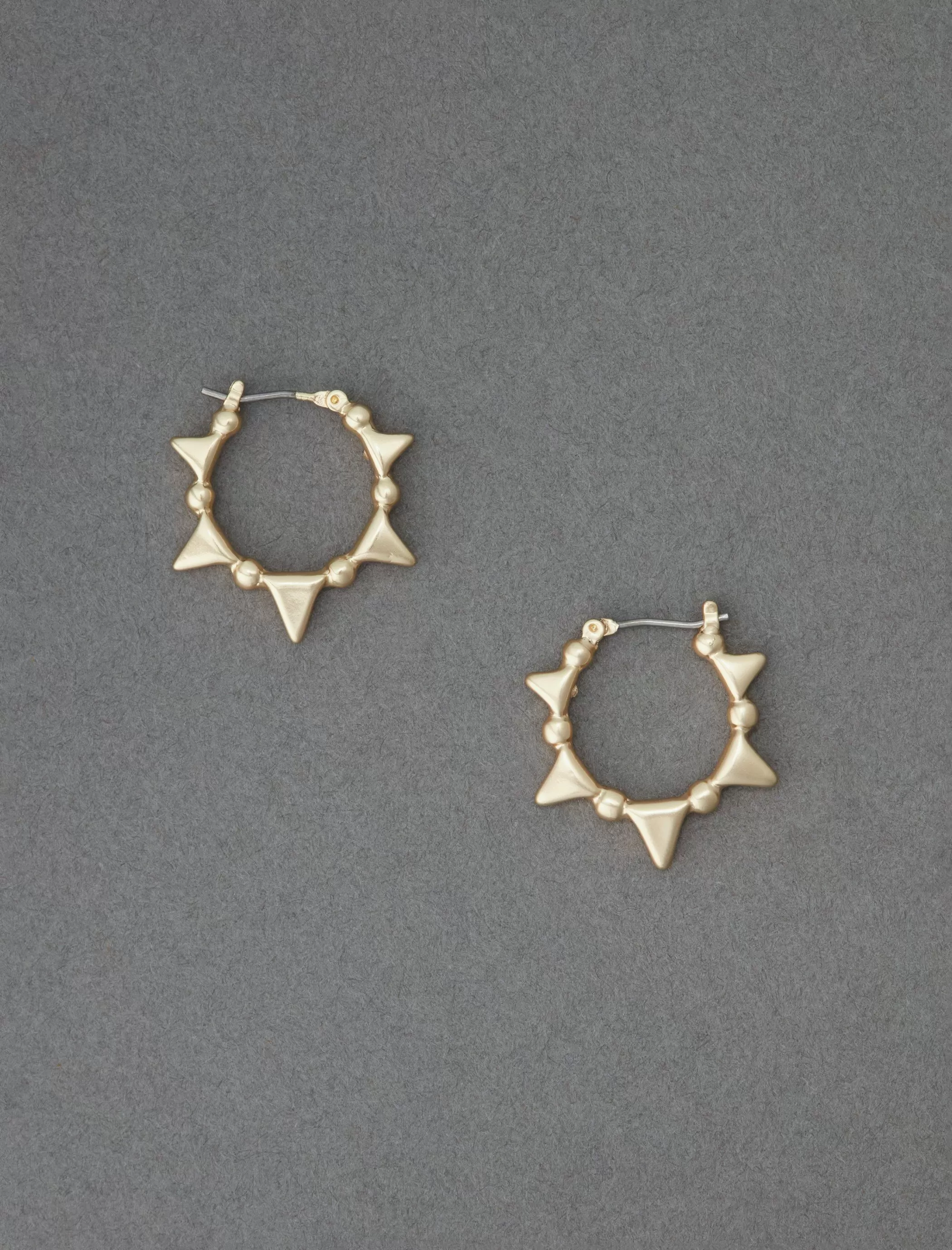 Lucky Brand Jewelry*spike hoop earring gold