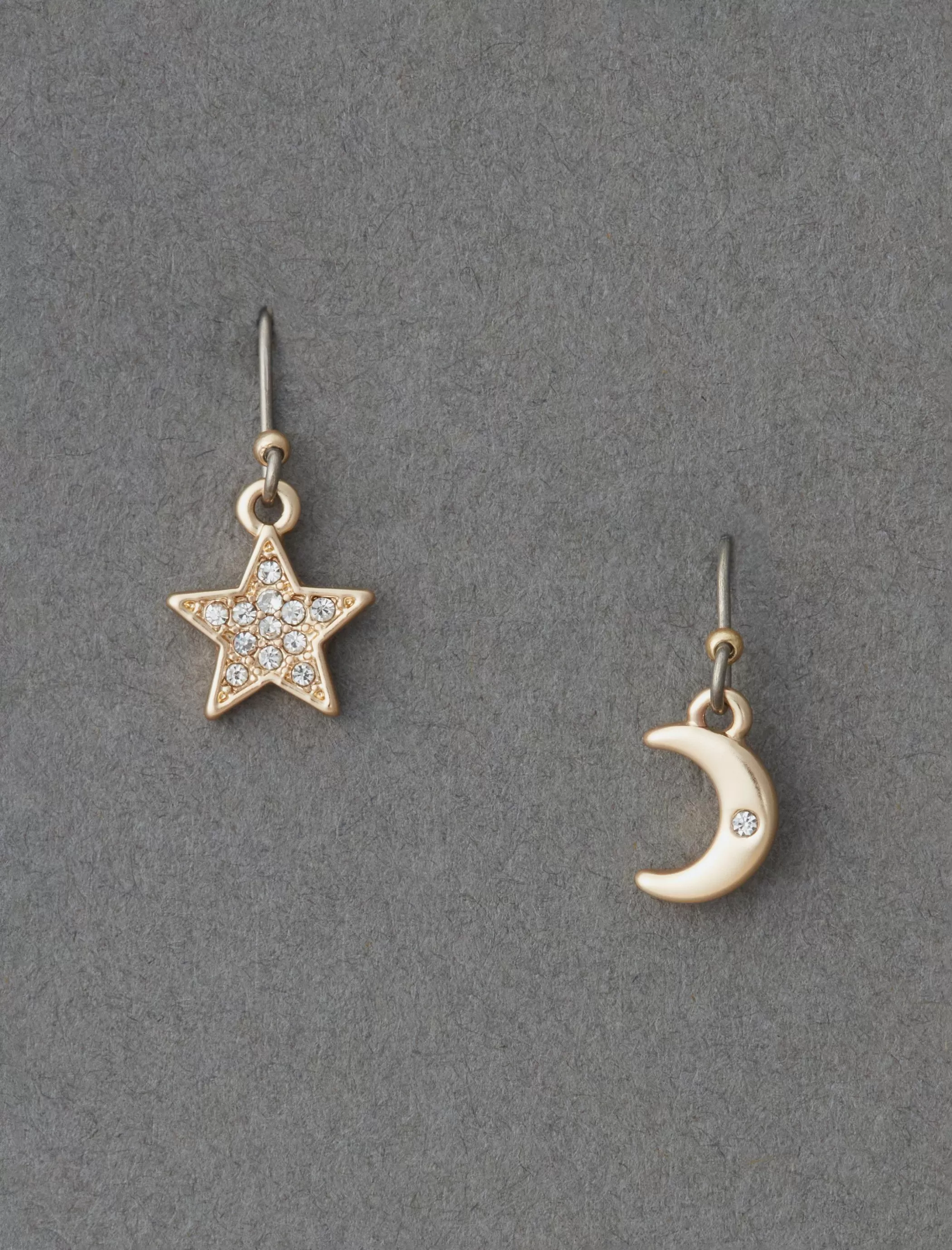 Lucky Brand Jewelry*star and moon earring gold