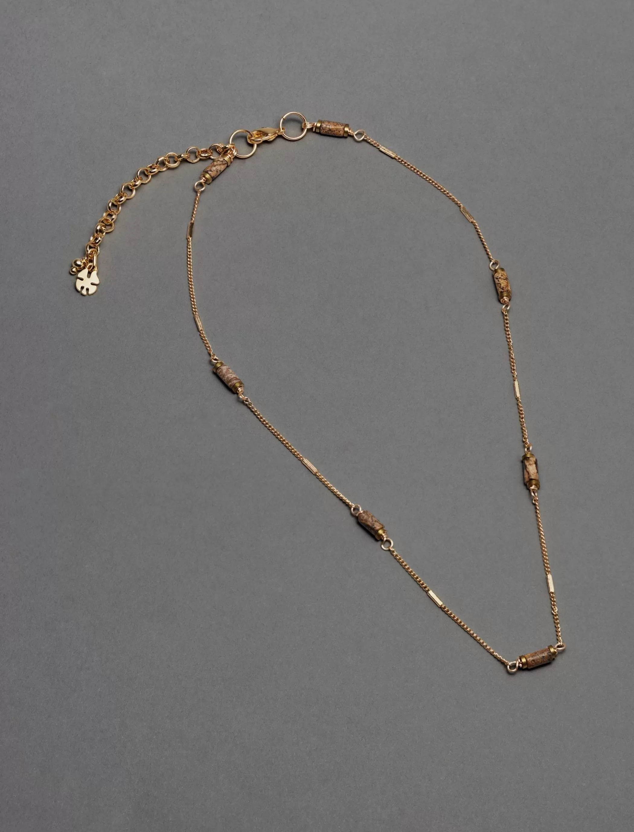 Lucky Brand Jewelry*stone collar necklace gold