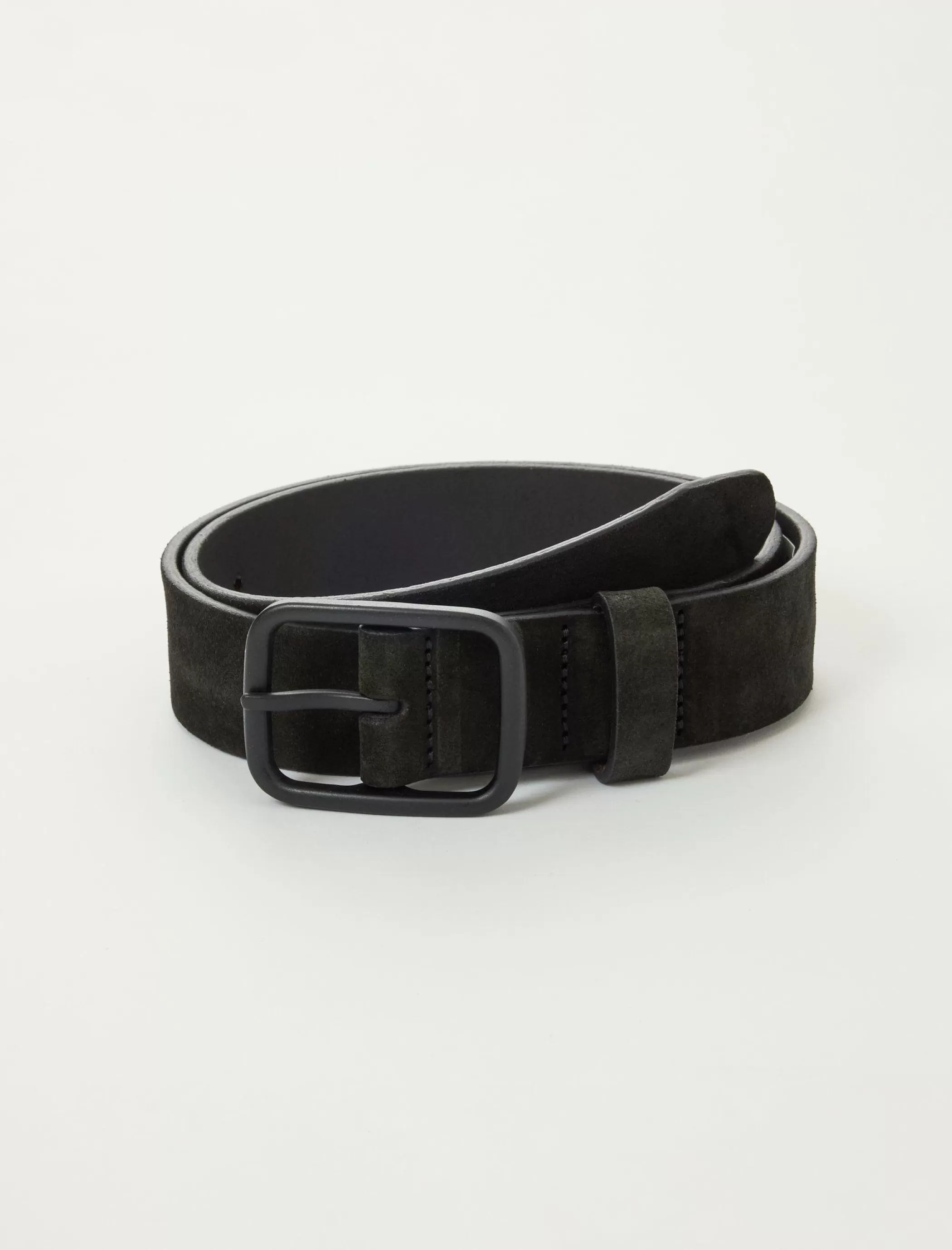 Lucky Brand Belts*suede ox buckle belt black